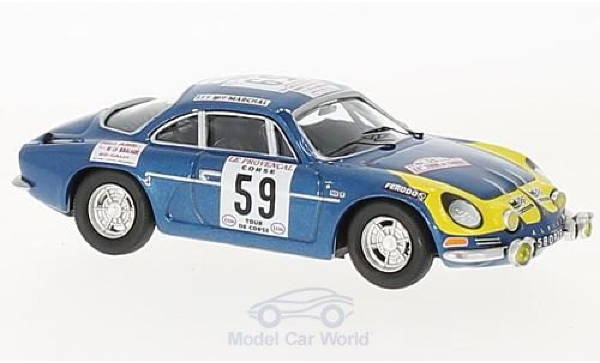 Alpine A110 1/43 Trofeu Renault No.59 Rallye WM Rallye Tour de Corse 1976 P-L.Moreau/P.Baron modelauto