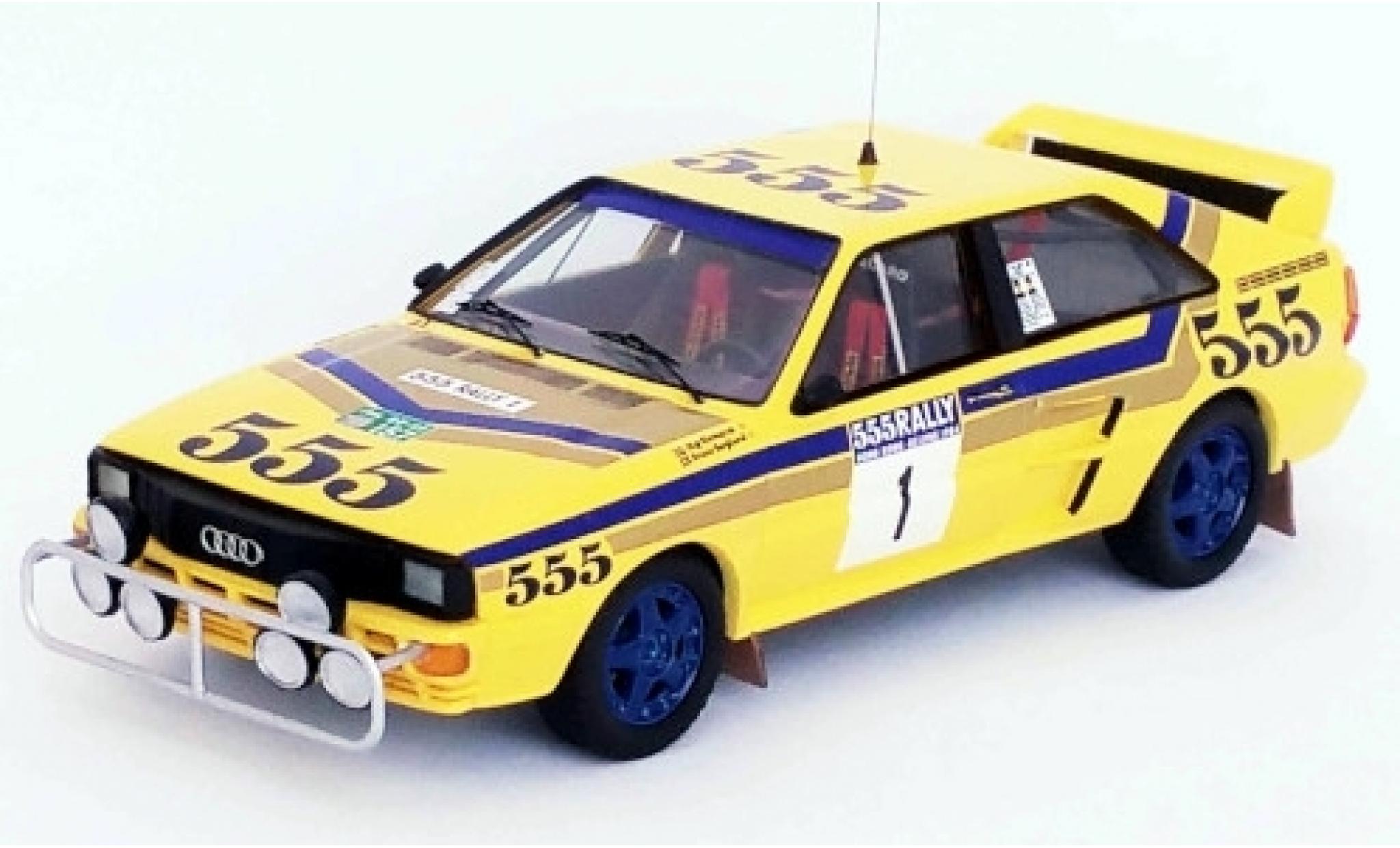 Audi Quattro 1/43 Trofeu quattro No.1 555 Rallye Hong Kong - Peking 1986 S.Blomqvist/B.Berglund modelauto