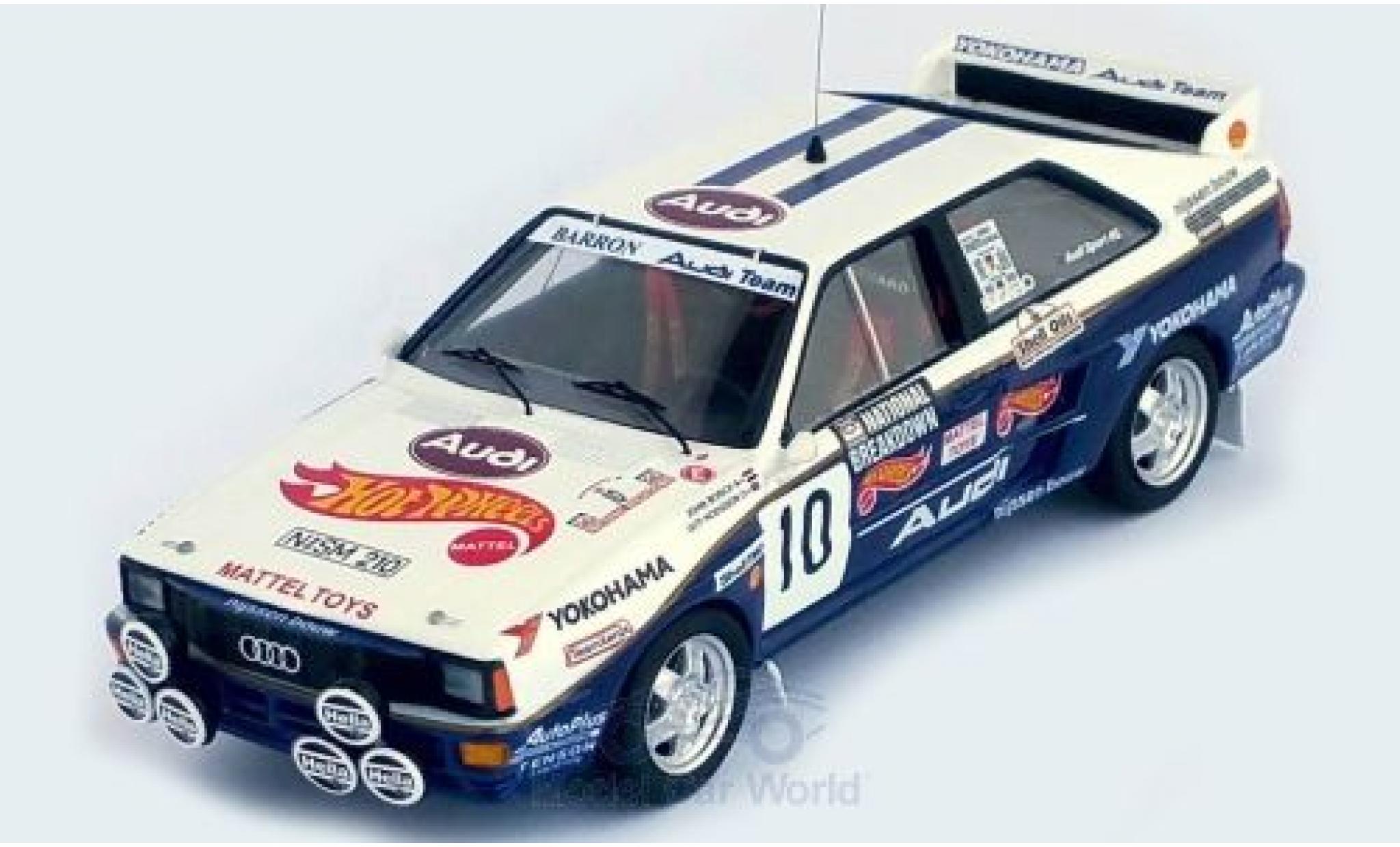 Audi Quattro 1/43 Trofeu quattro No.10 Mattel - Hot Wheels National Stationwagendown Rally 1987 J.Bosch/G.Hodgson modelauto