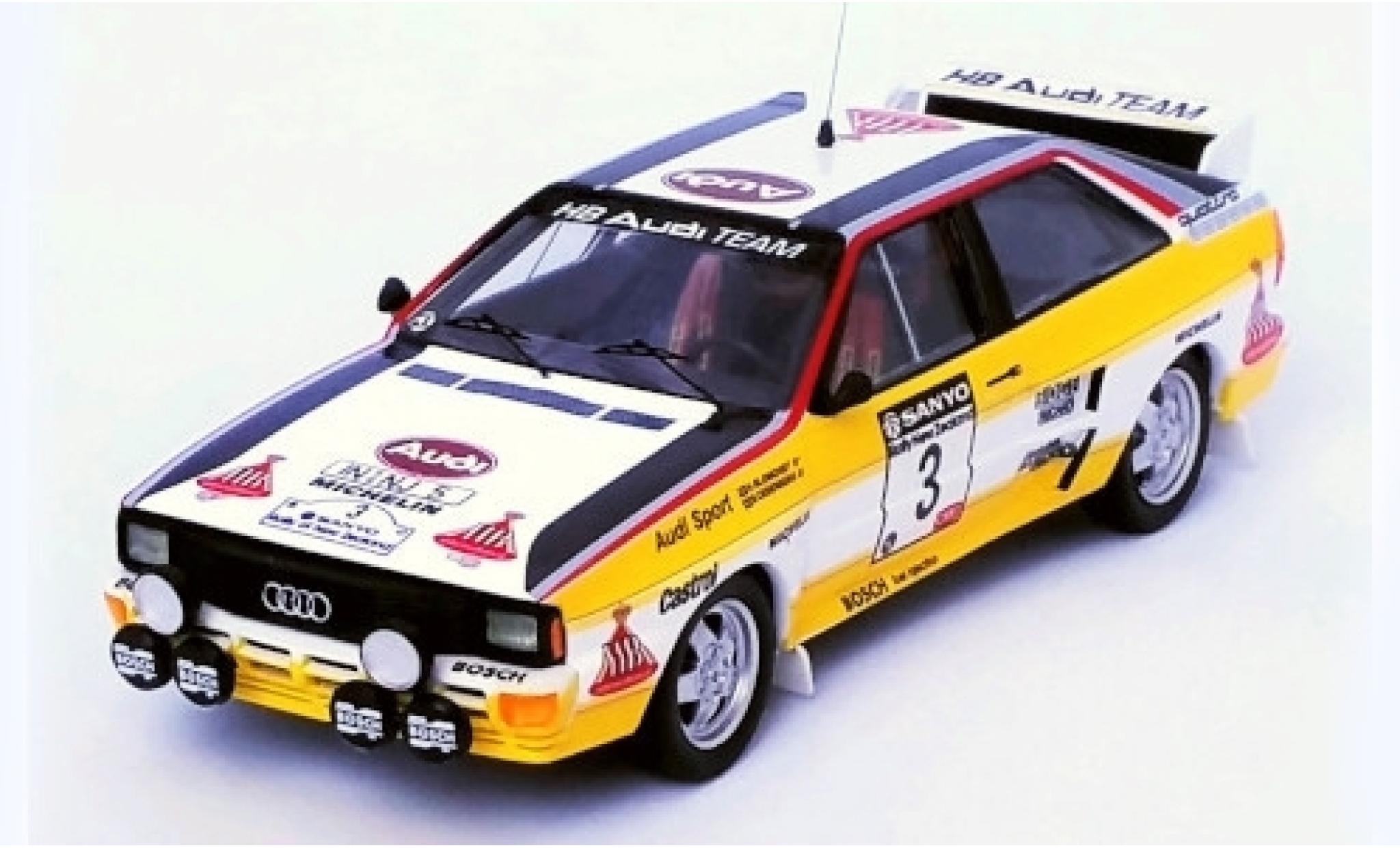 Audi Quattro 1/43 Trofeu No.3 HB Team HB Rallye New Zealand 1984 S.Blomqvist/B.Cederberg modelauto