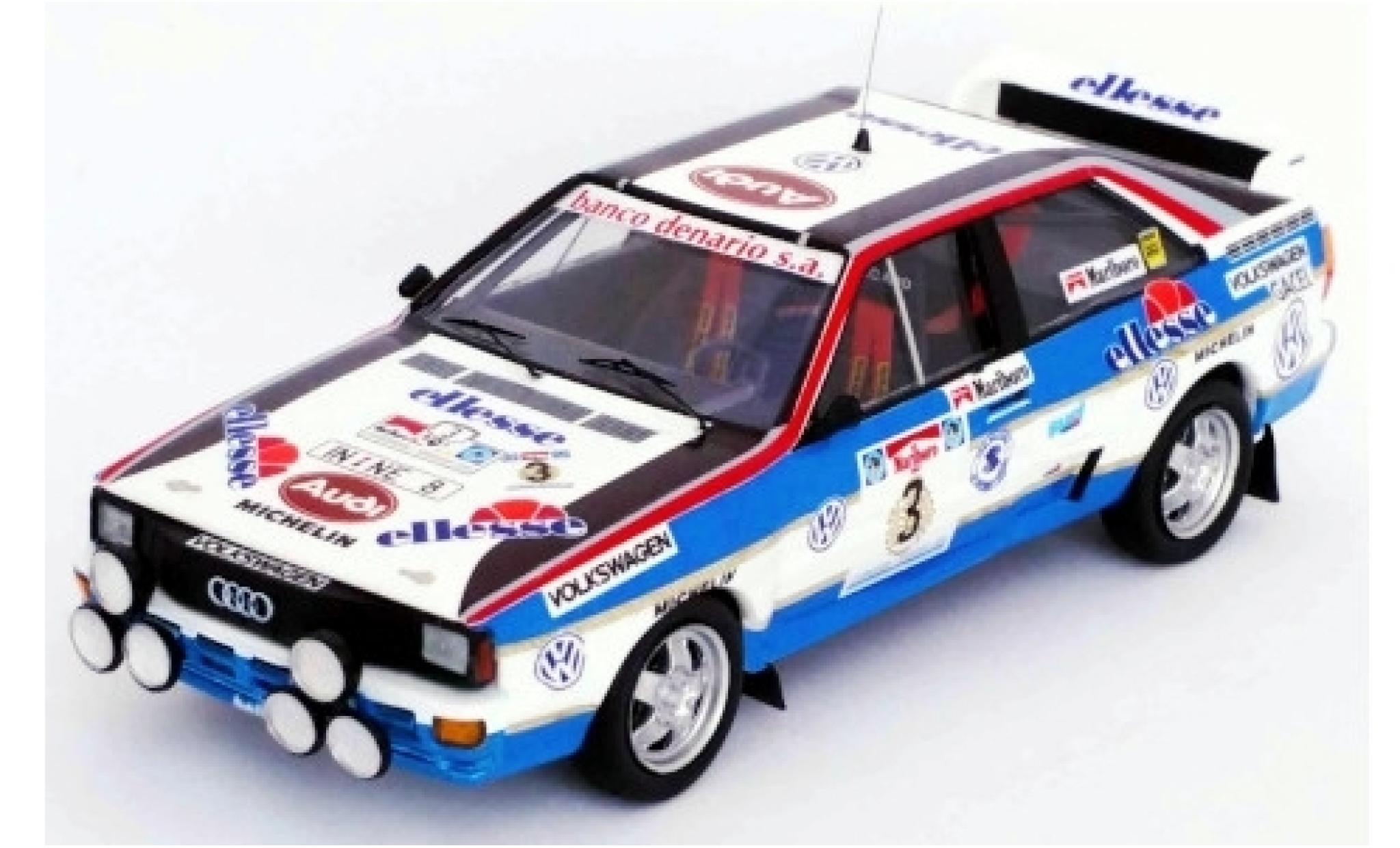 Audi Quattro 1/43 Trofeu quattro No.3 Rallye WM Rallye Zilverinien 1984 J.Recalde/J.Del Buono modelauto
