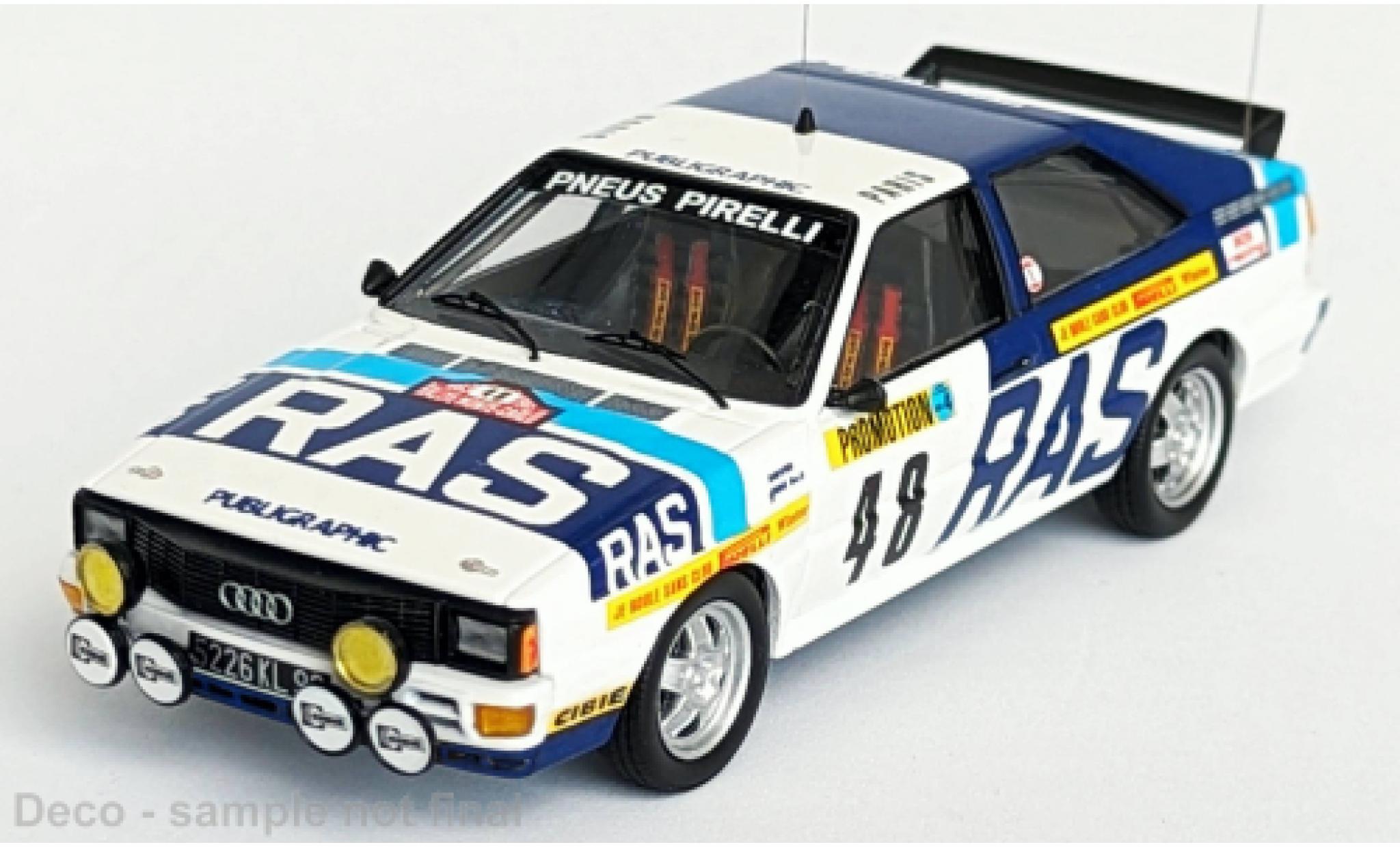 Audi Quattro 1/43 Trofeu No.48 Rallye WM Rallye Monte Carlo 1983 1:43 modelauto