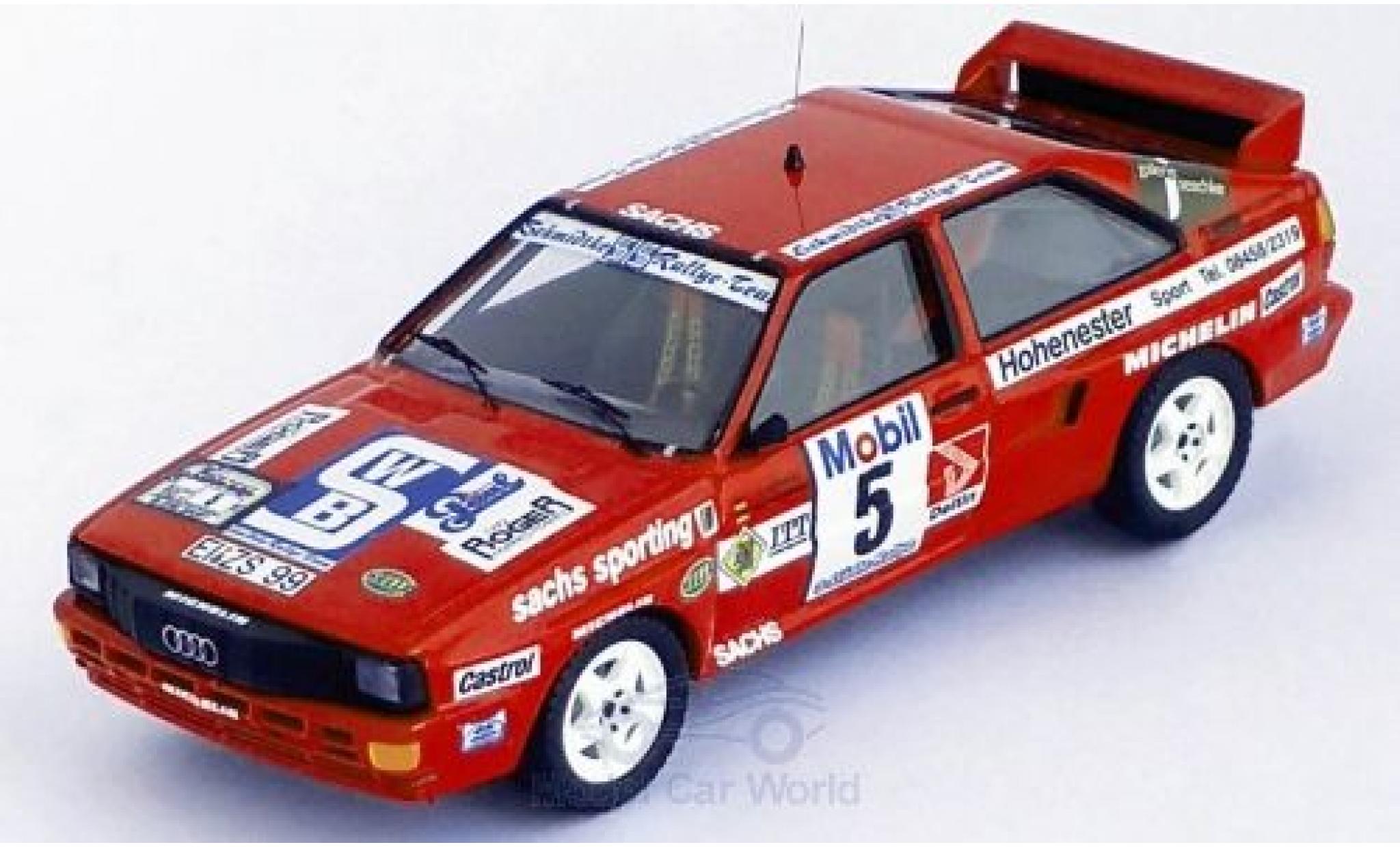 Audi Quattro 1/43 Trofeu quattro No.5 Schmidtke Rallye-Team Rallye DM Drei-St&auml;dte-Rallye 1986 O.Schmidtke/S.K&uuml;cken modelauto