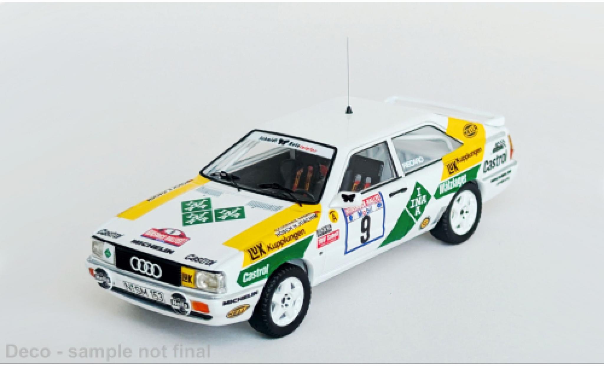Audi Quattro 1/43 Trofeu quattro Rally Hunsr&uuml;ck 1987 #9 1:43 modelauto