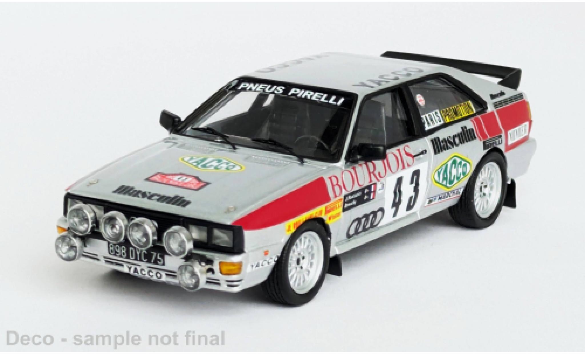 Audi Quattro 1/43 Trofeu quattro Rally Monte Carlo 1982 #43 1:43 modelauto