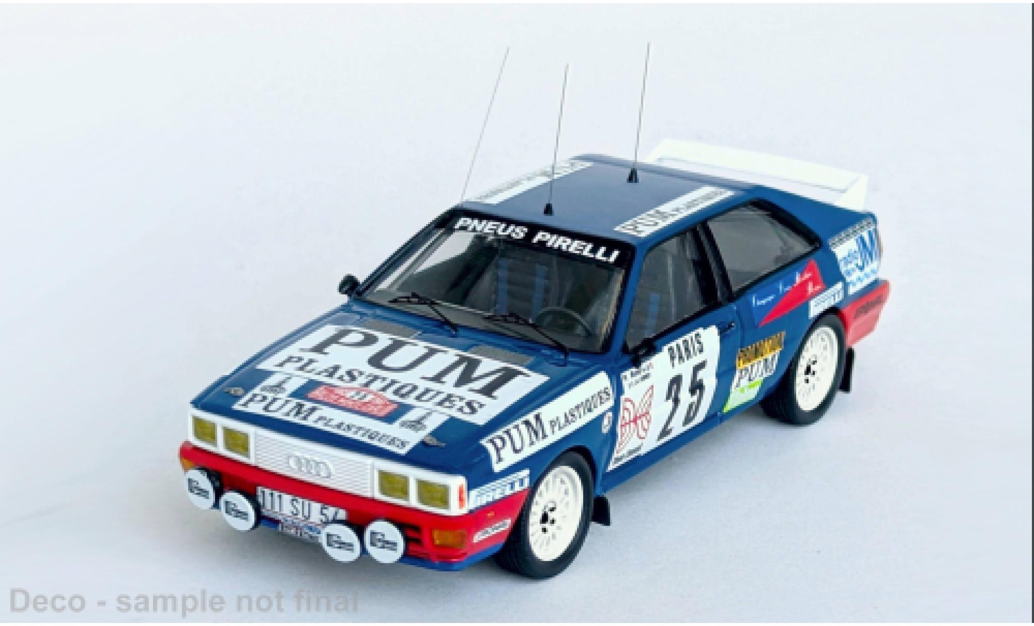 Audi Quattro 1/43 Trofeu quattro Rally Monte Carlo 1985 #25 1:43 modelauto