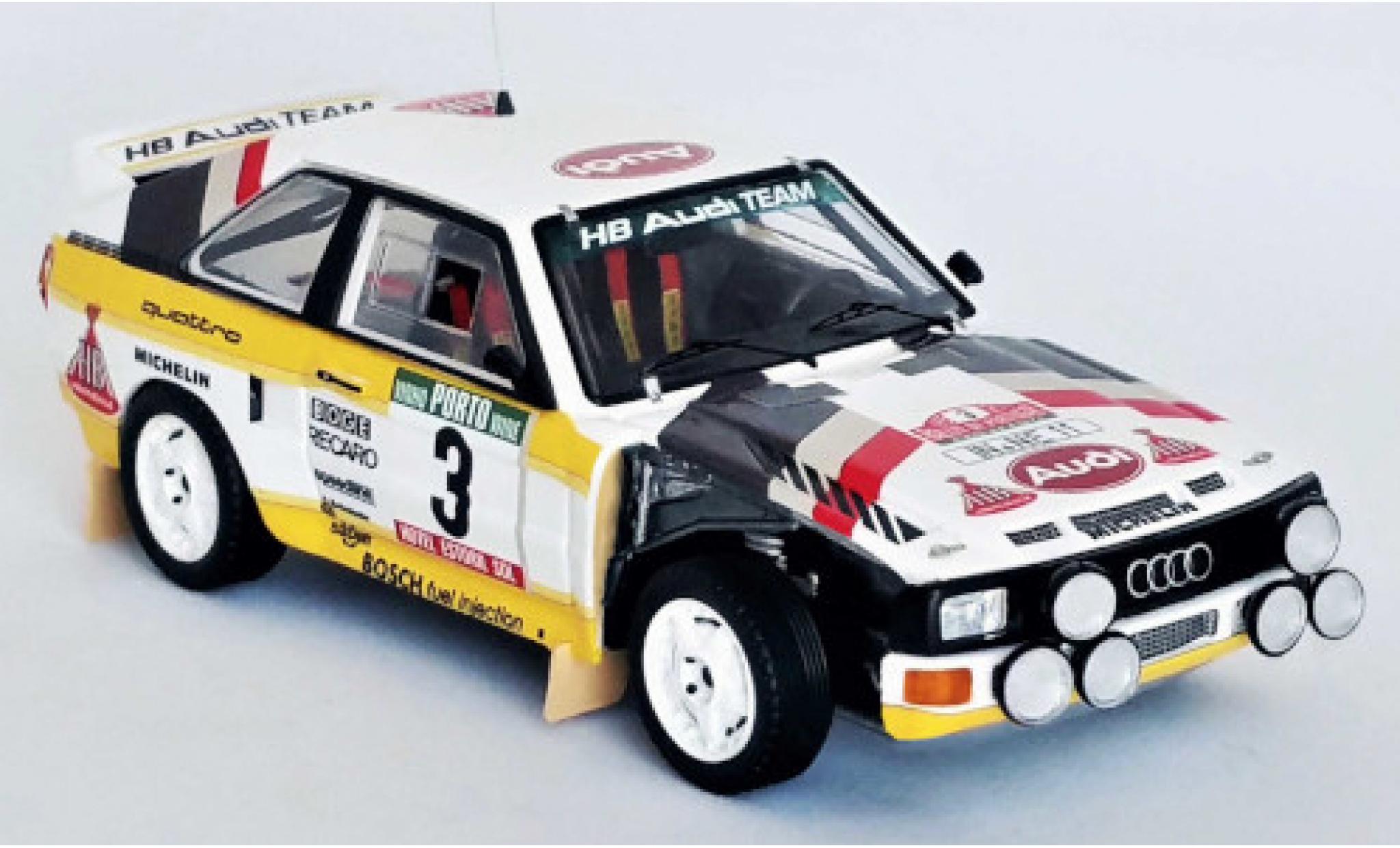 Audi Sport Quattro 1/43 Trofeu Sport quattro No.3 HB Team HB Rallye WM Rallye Portugal 1985 damaged S.Blomqvist/B.Cederberg modelauto