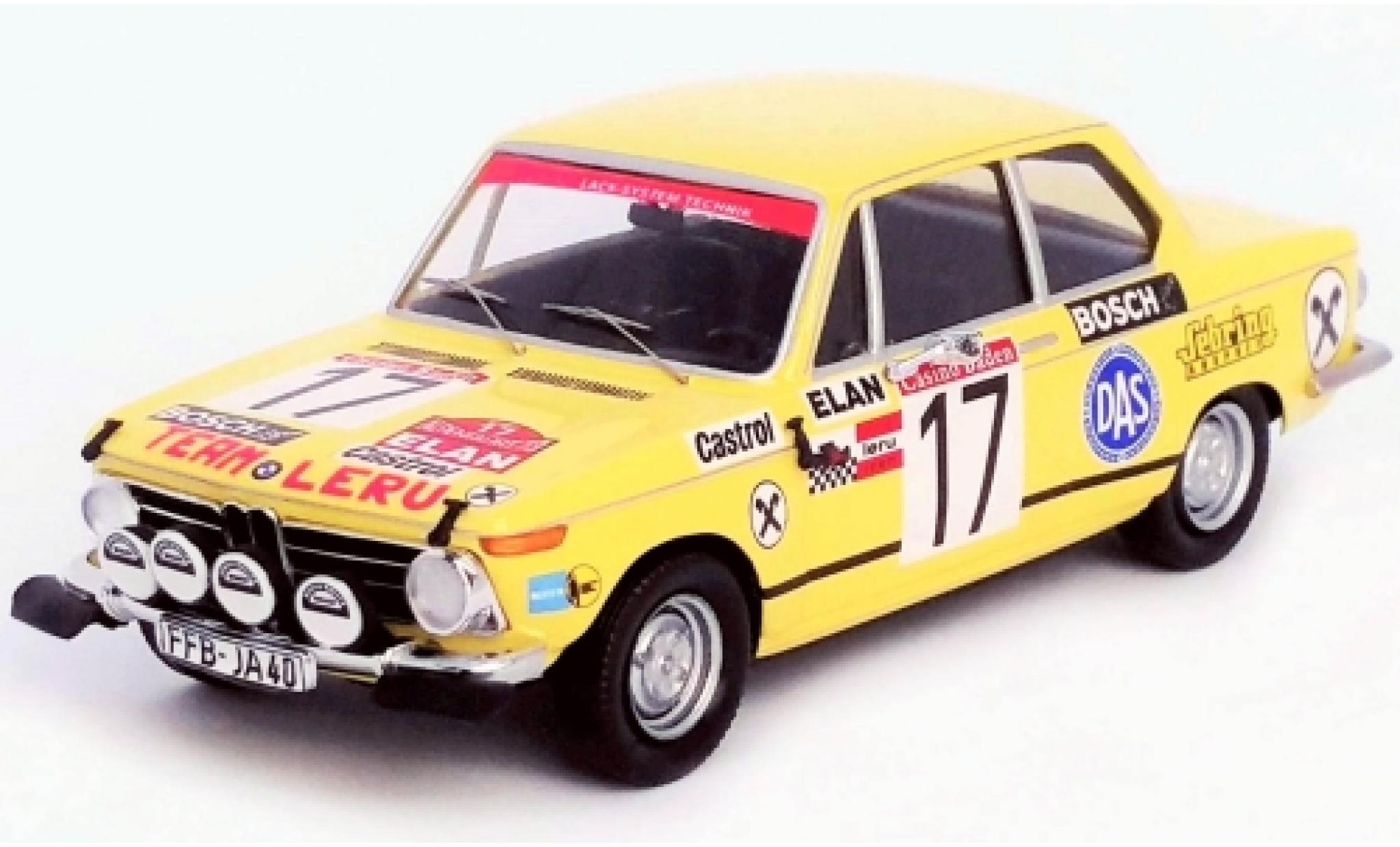 Bmw 2002 1/43 Trofeu No.17 Alpenfahrt 1973 H.Gr&uuml;nsteidl/G.Hopf modelauto