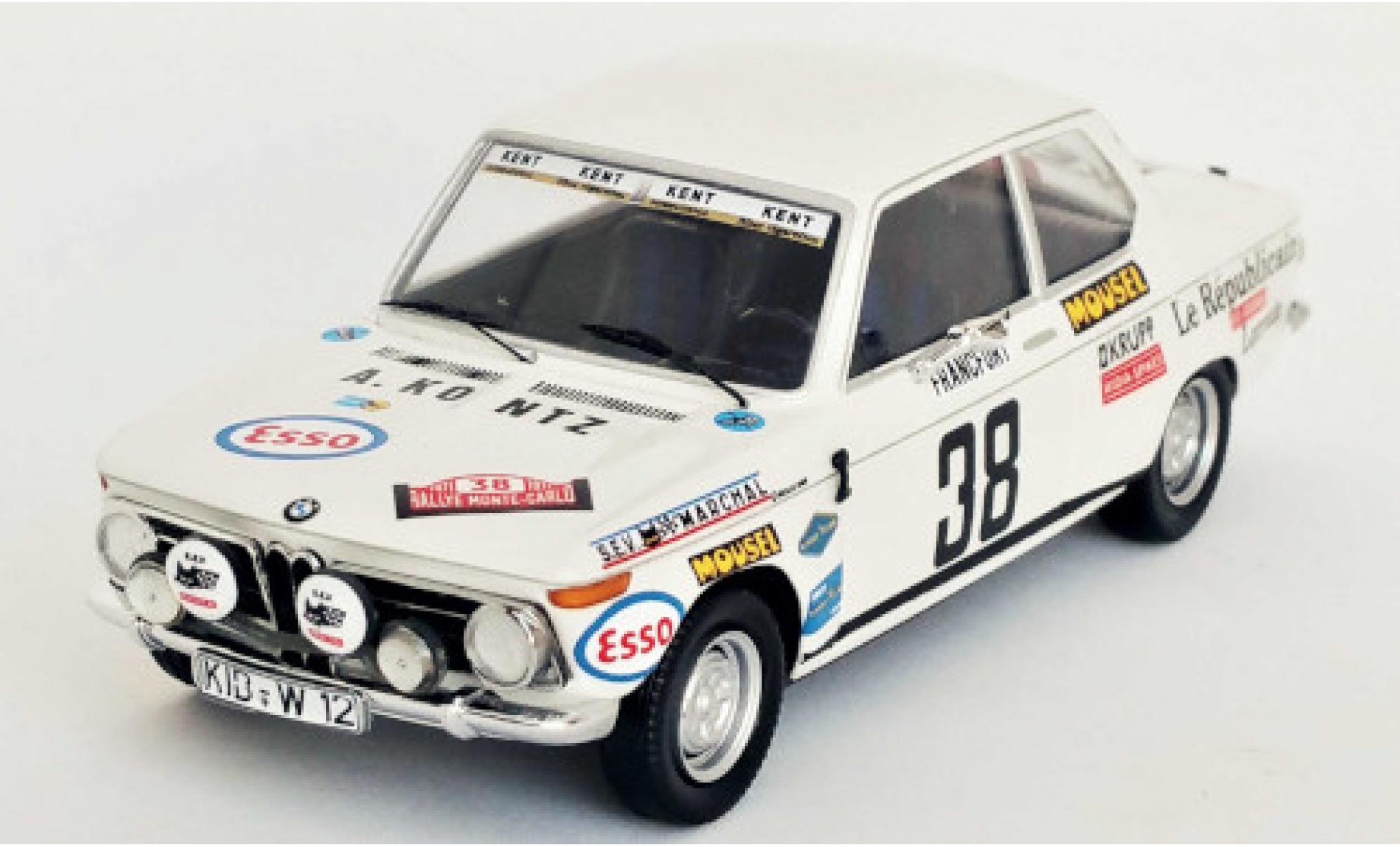 Bmw 2002 1/43 Trofeu No.38 Rallye Monte Carlo 1971 N.Koob/J.Brandenburger modelauto