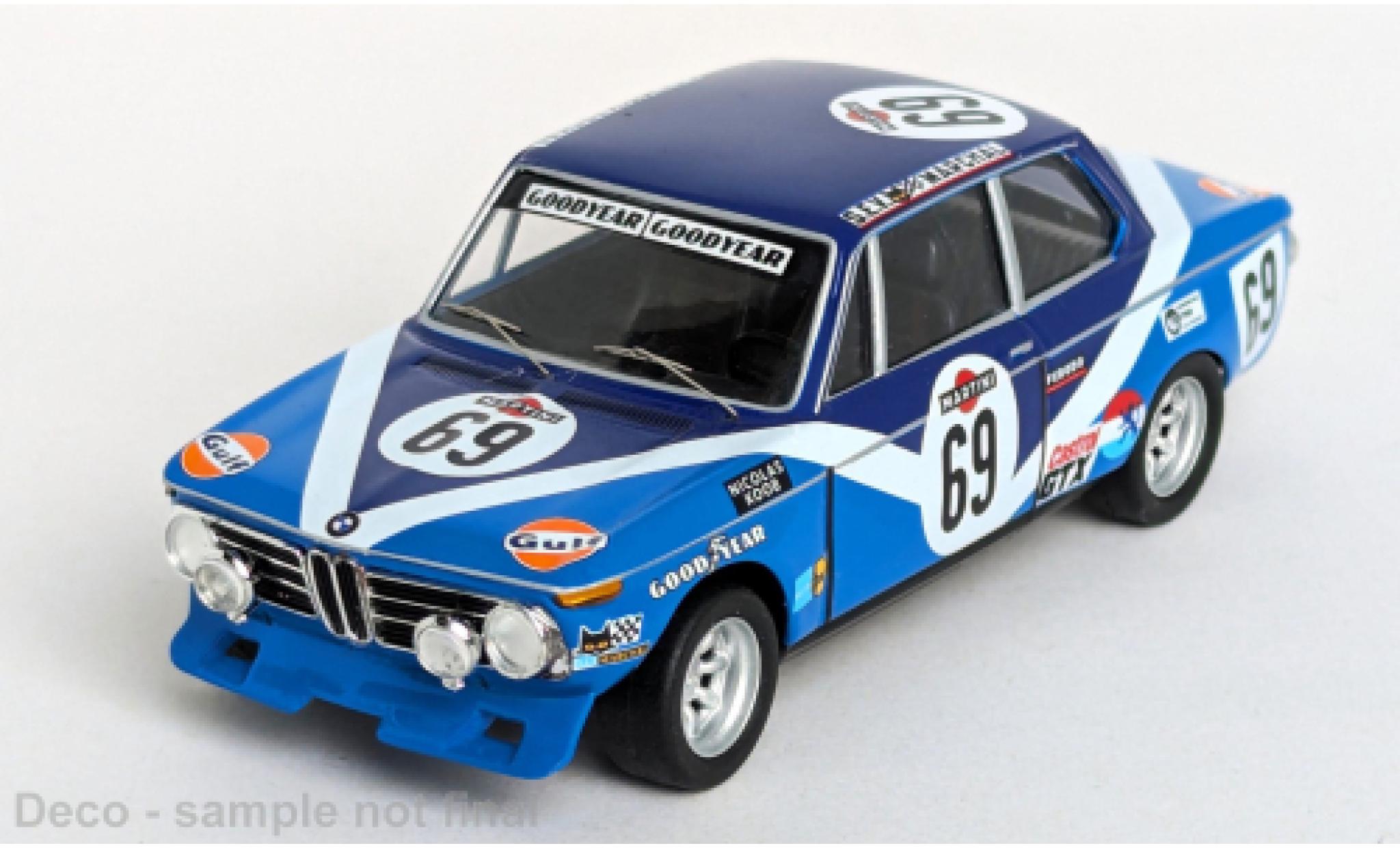 Bmw 2002 1/43 Trofeu Ti 24h Spa Francorchamps 1973 #69 1:43 modelauto