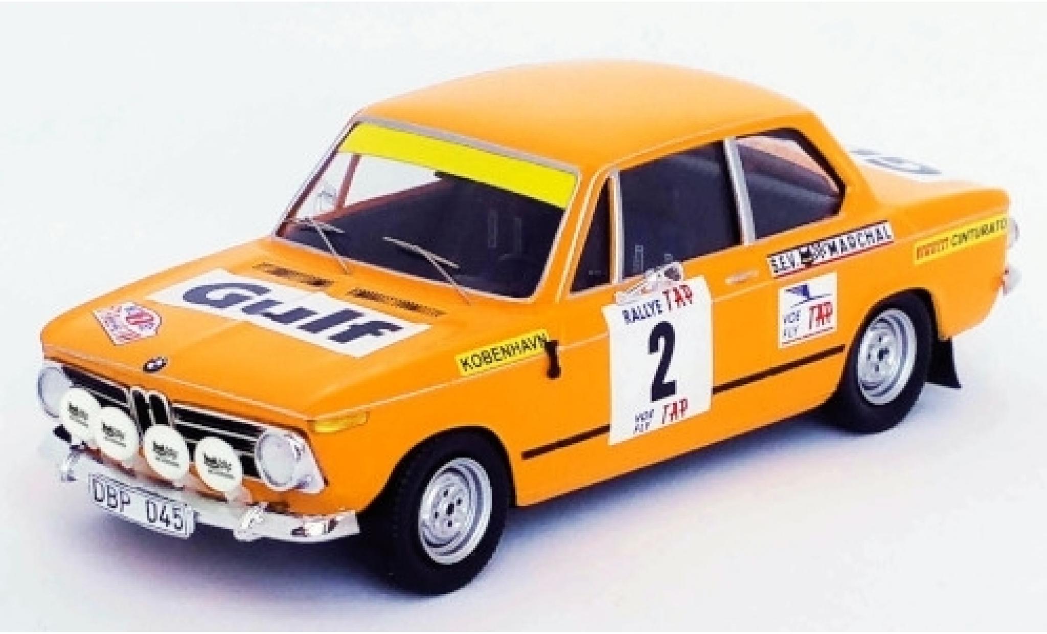 Bmw 2002 1/43 Trofeu ti No.2 Rallye Portugal 1972 L.Asterhag/C.Billstam modelauto