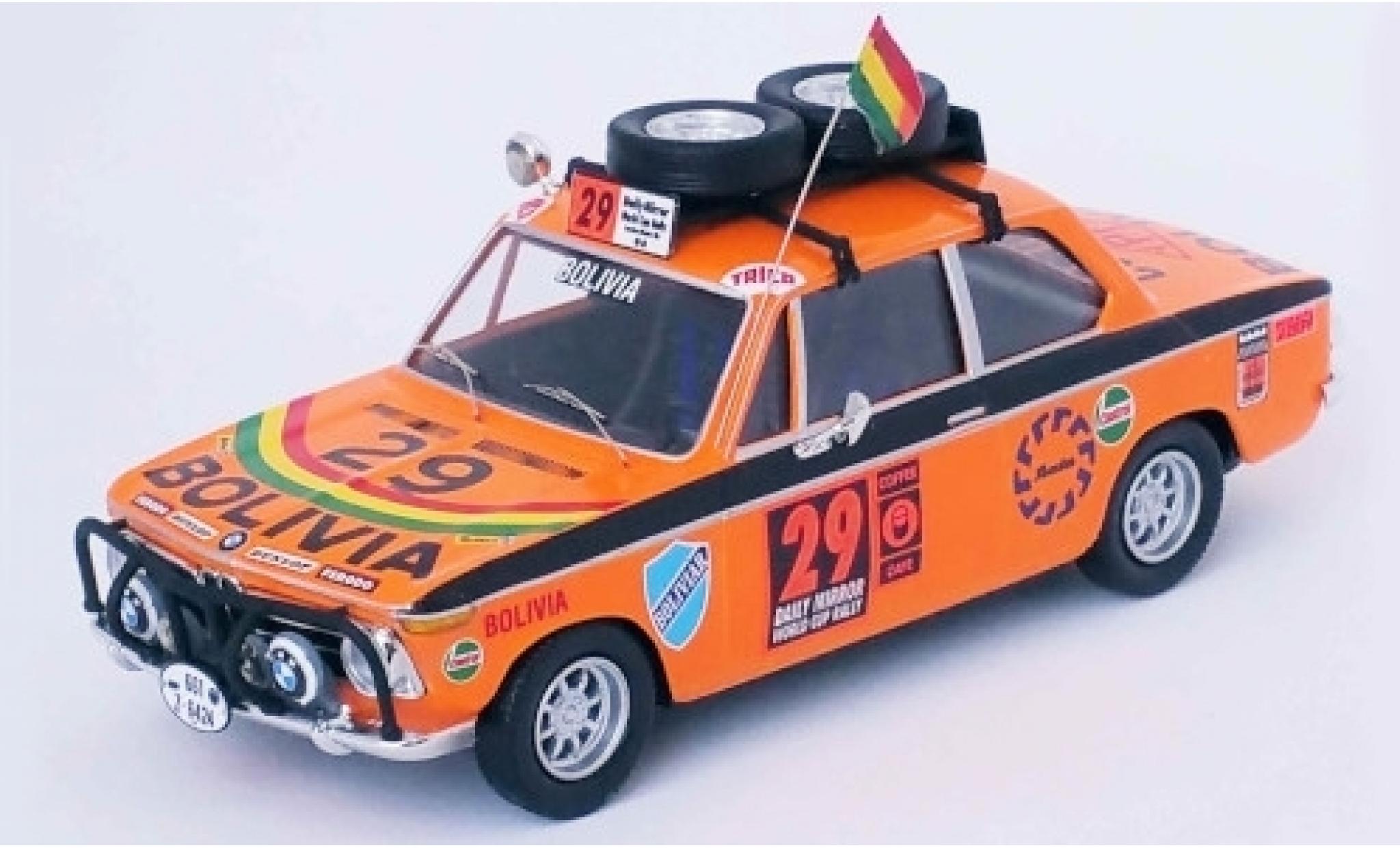 Bmw 2002 1/43 Trofeu ti No.29 Bolivia London - Mexico World Cup Rally 1970 W.Bendek/D.Hubner/J.Burgoa modelauto