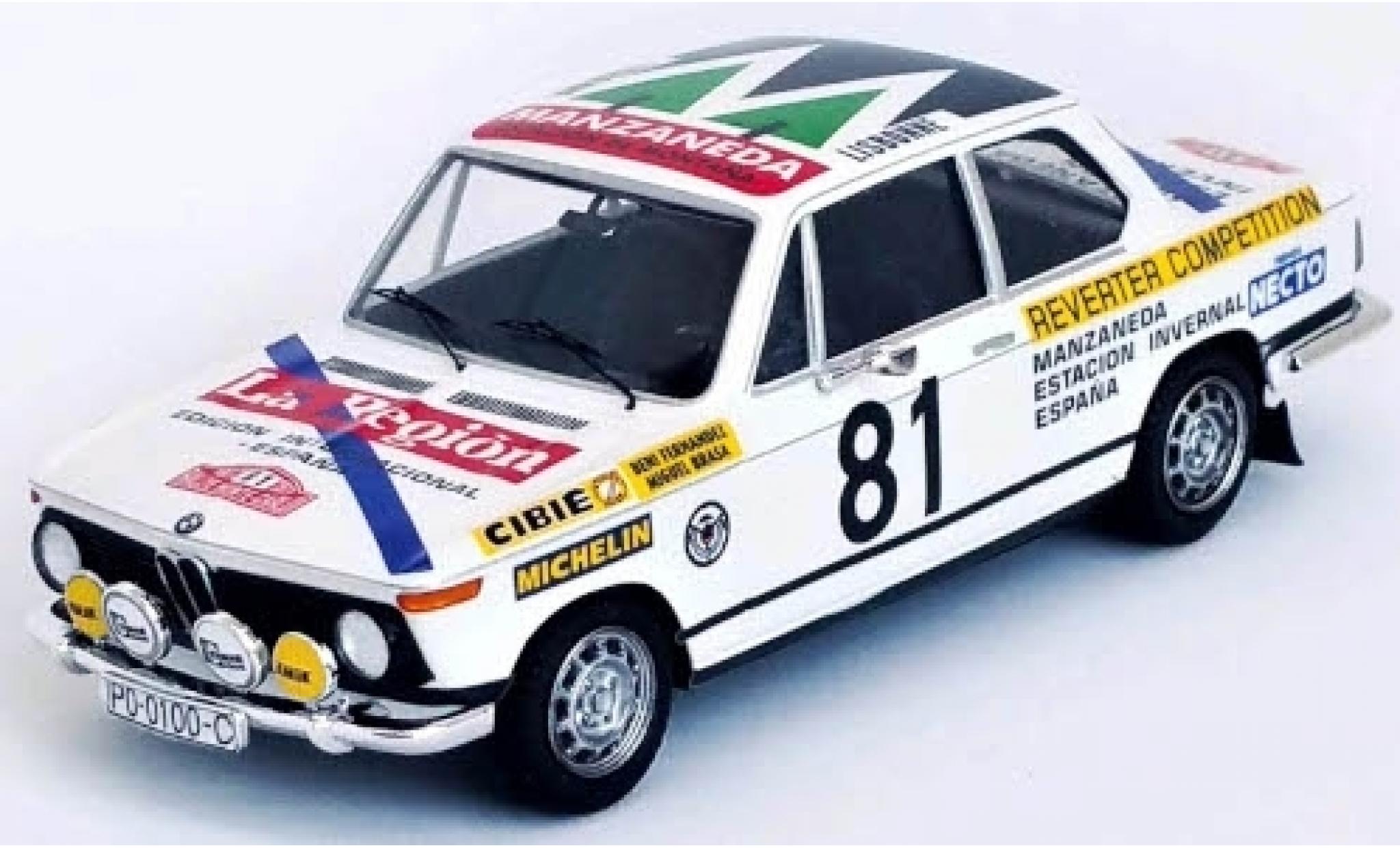 Bmw 2002 1/43 Trofeu ti No.81 Rallye WM Rally Monte Carlo 1977 B.Fernandez/M.Brasa modelauto