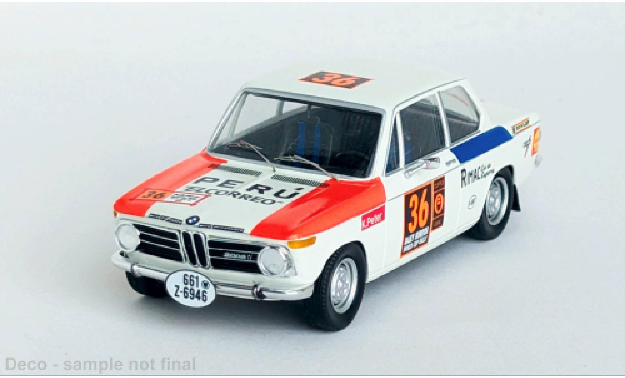 Bmw 2002 1/43 Trofeu Ti Rally London - Mexiko 1970 #36 1:43 modelauto