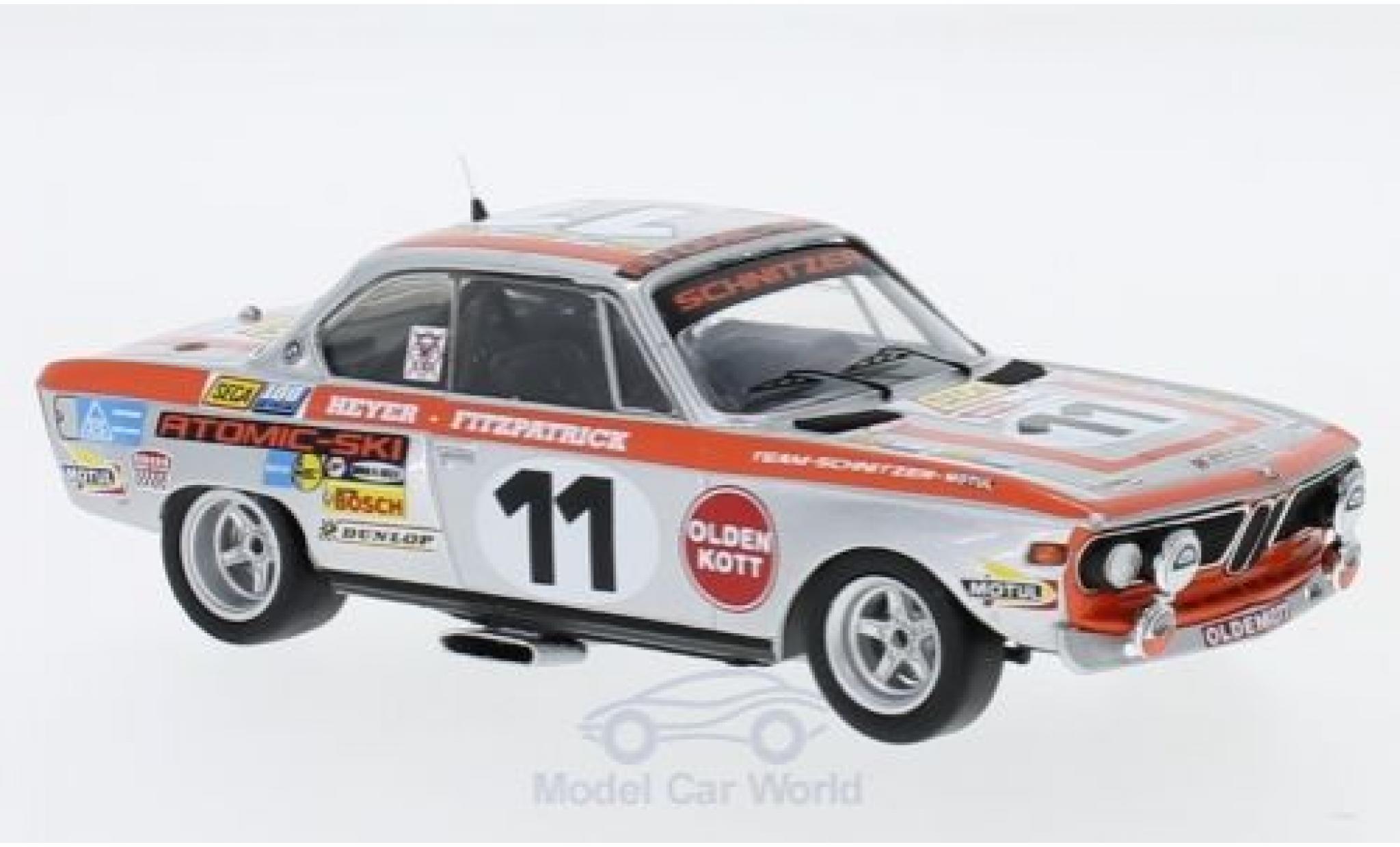 Bmw 2800 1/43 Trofeu CS No.11 Schnitzer 24h Spa 1972 J.Fitzpatrick/H.Heyer modelauto