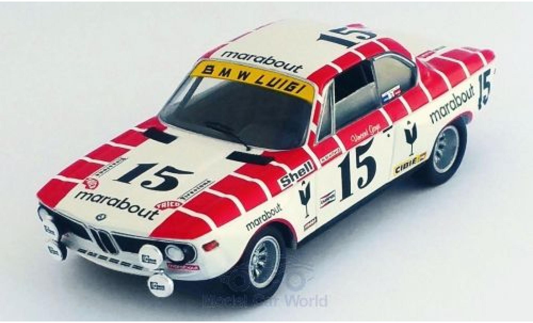 Bmw 2800 1/43 Trofeu CS No.15 Marabout 24h Spa 1972 V.Gaye/W.Braillard modelauto