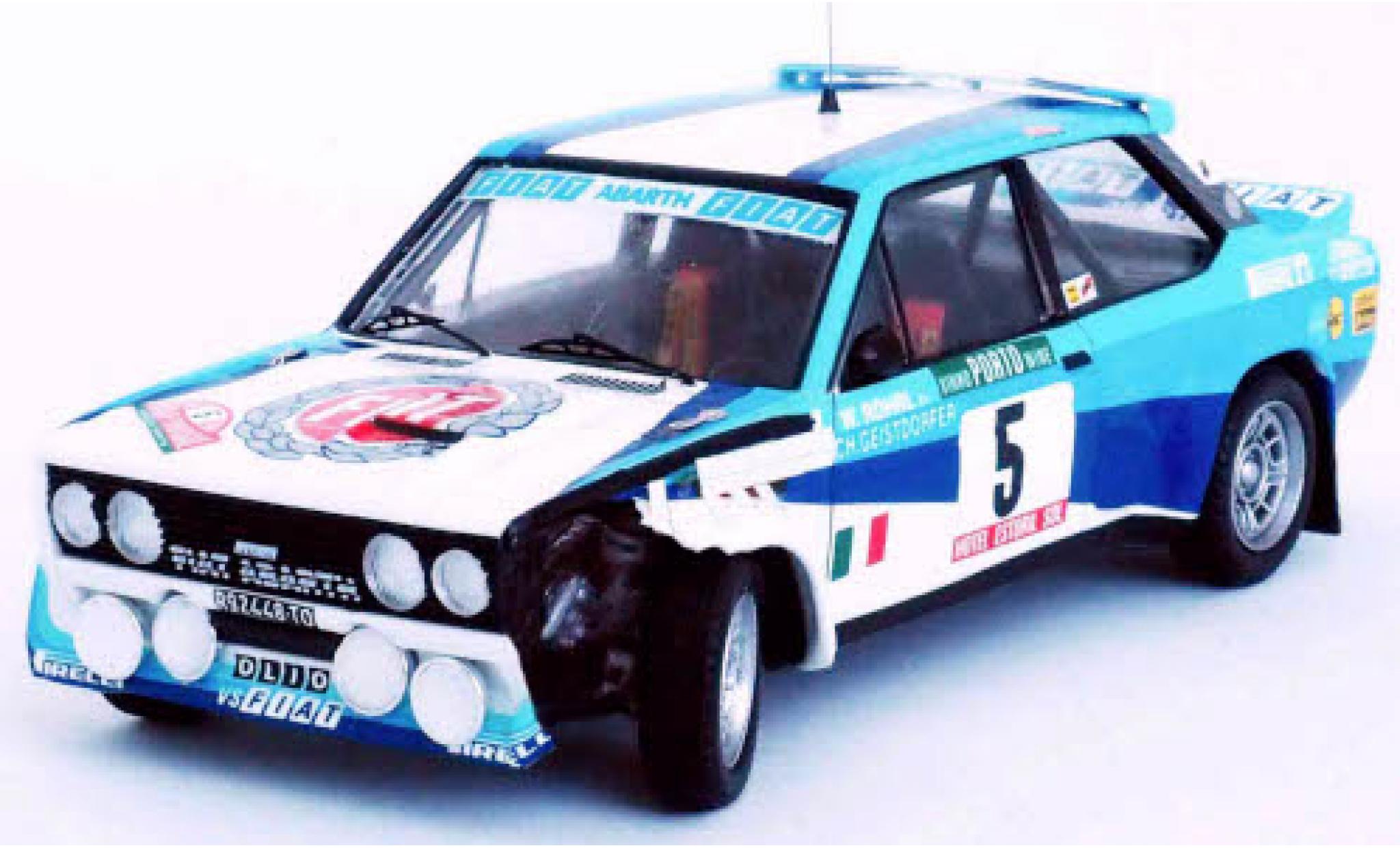 Fiat 131 1/43 Trofeu Abarth No.5 Rallye WM Rally Portugal 1980 damaged W.R&ouml;hrl/C.Geistd&ouml;rfer modelauto