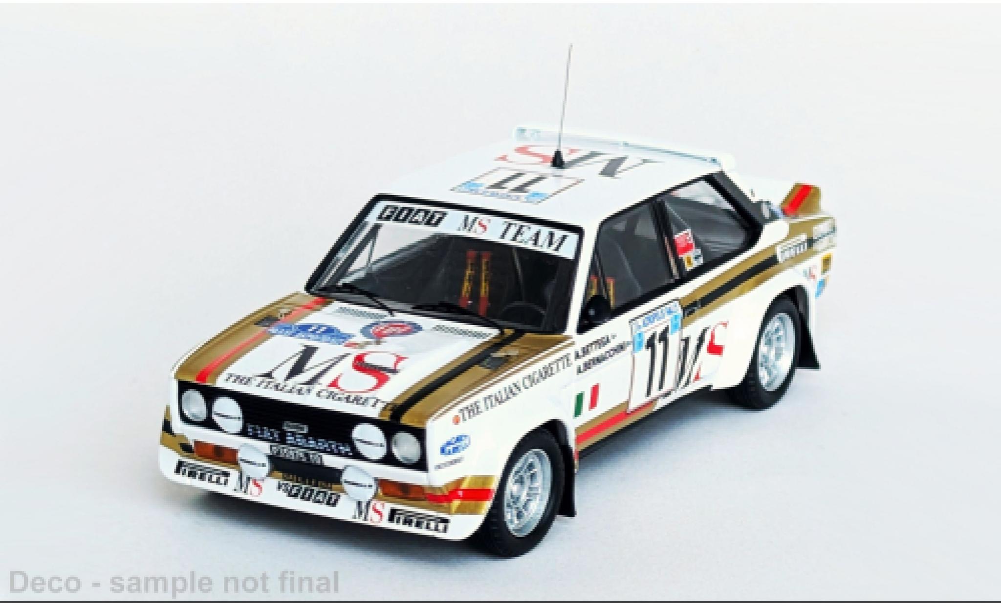 Fiat 131 1/43 Trofeu Abarth wit/gold Rally Acropolis 1980 #11 1:43 modelauto