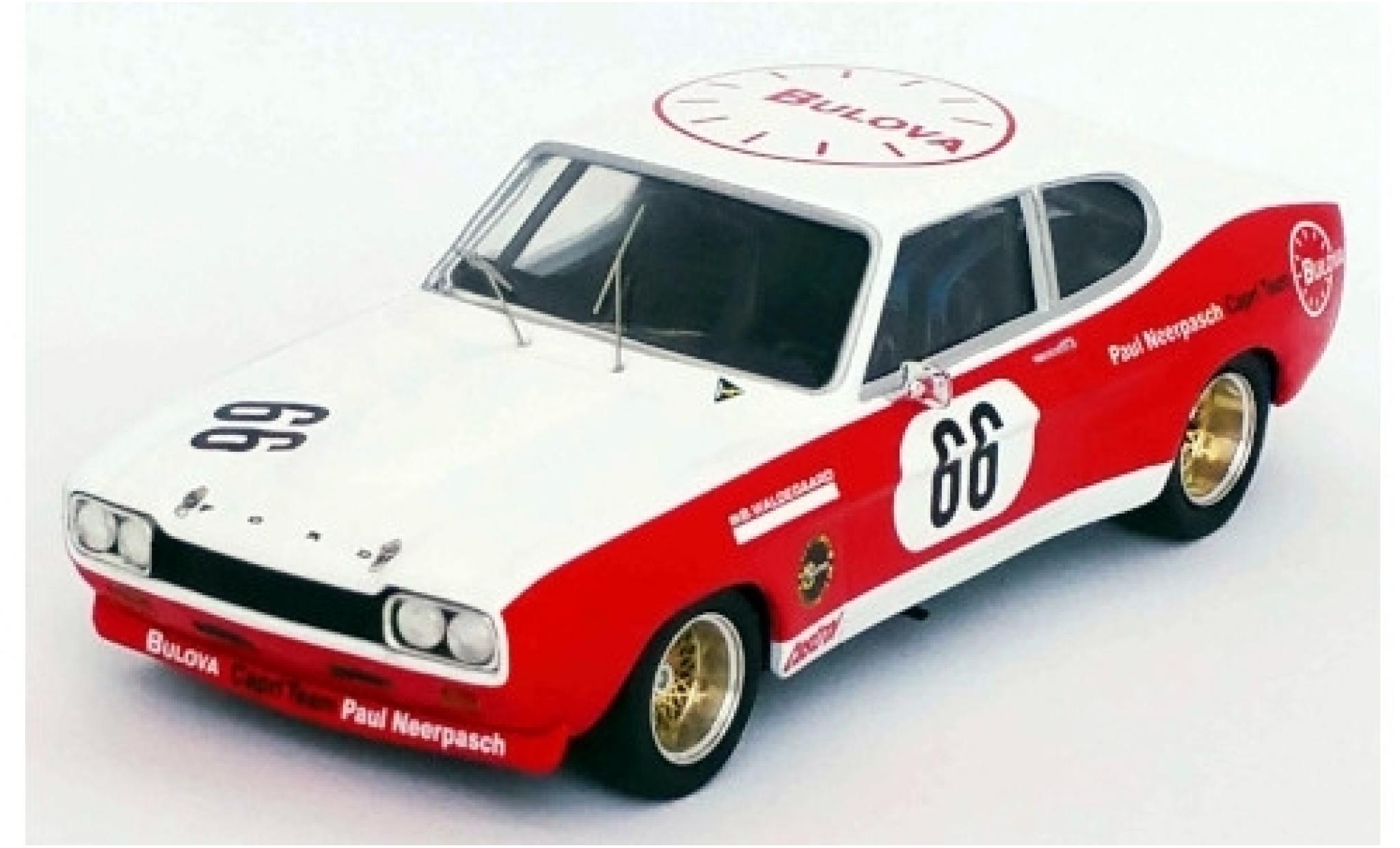 Ford Capri 1/43 Trofeu MK I RS 2600 No.66 Bulova Team Paul Neerpasch Bulova DRM 500 Km N&uuml;rburgring 1972 B.Waldegaard modelauto