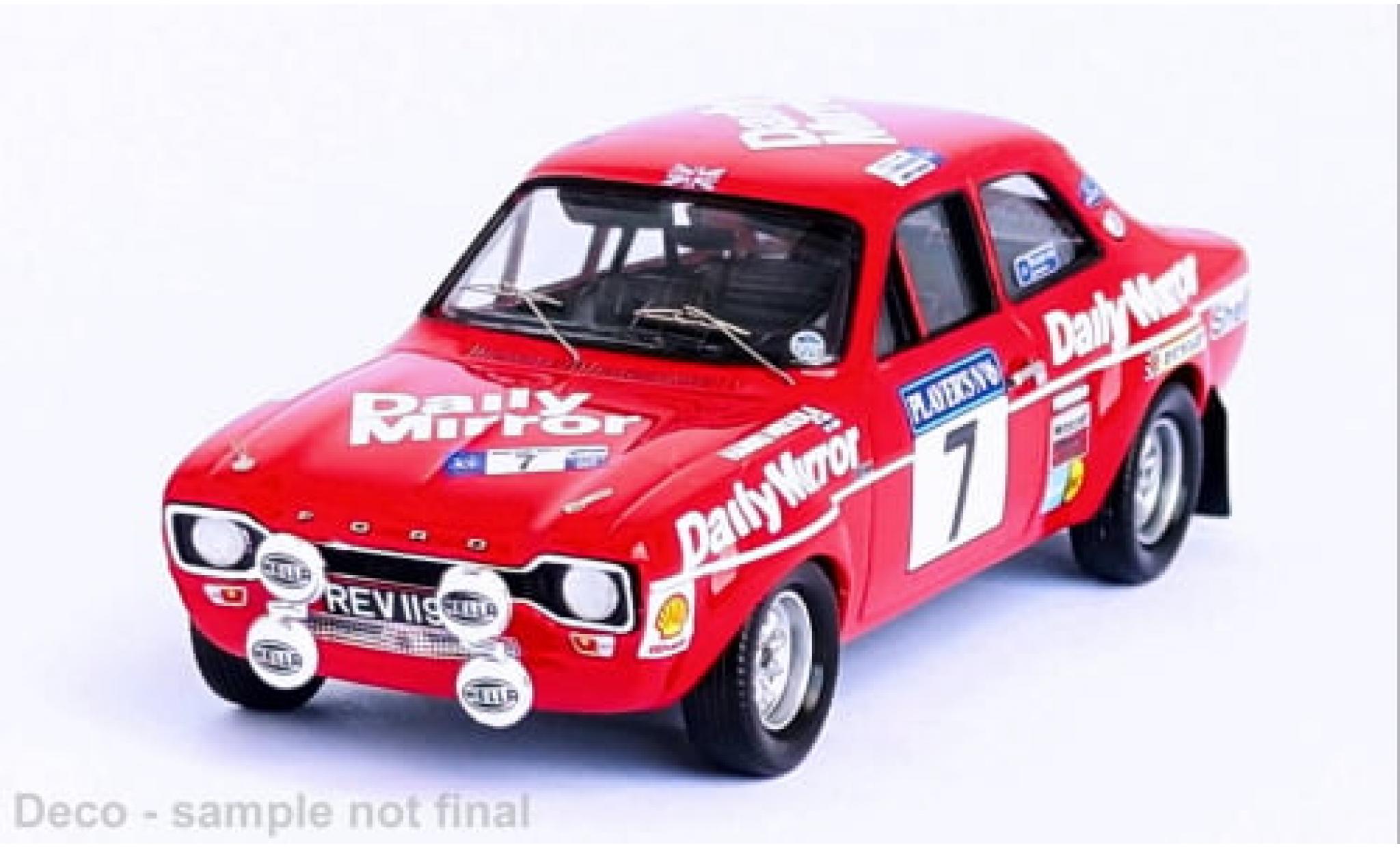 Ford Escort 1/43 Trofeu MK I No.7 Daily Mirror Scottish Rally 1972 1:43 modelauto