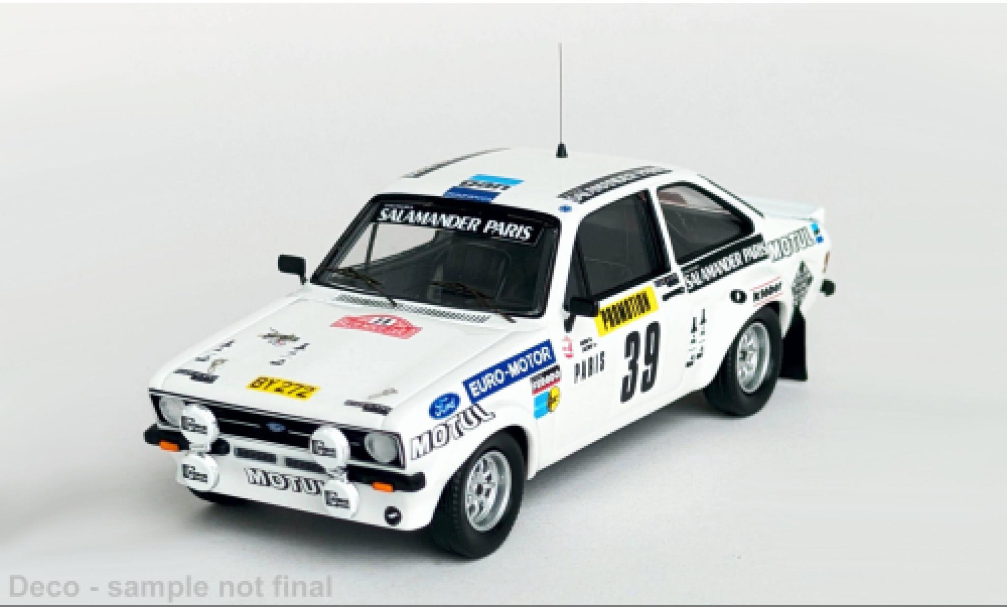 Ford Escort 1/43 Trofeu MK II Rally Monte Carlo 1980 #39 1:43 modelauto