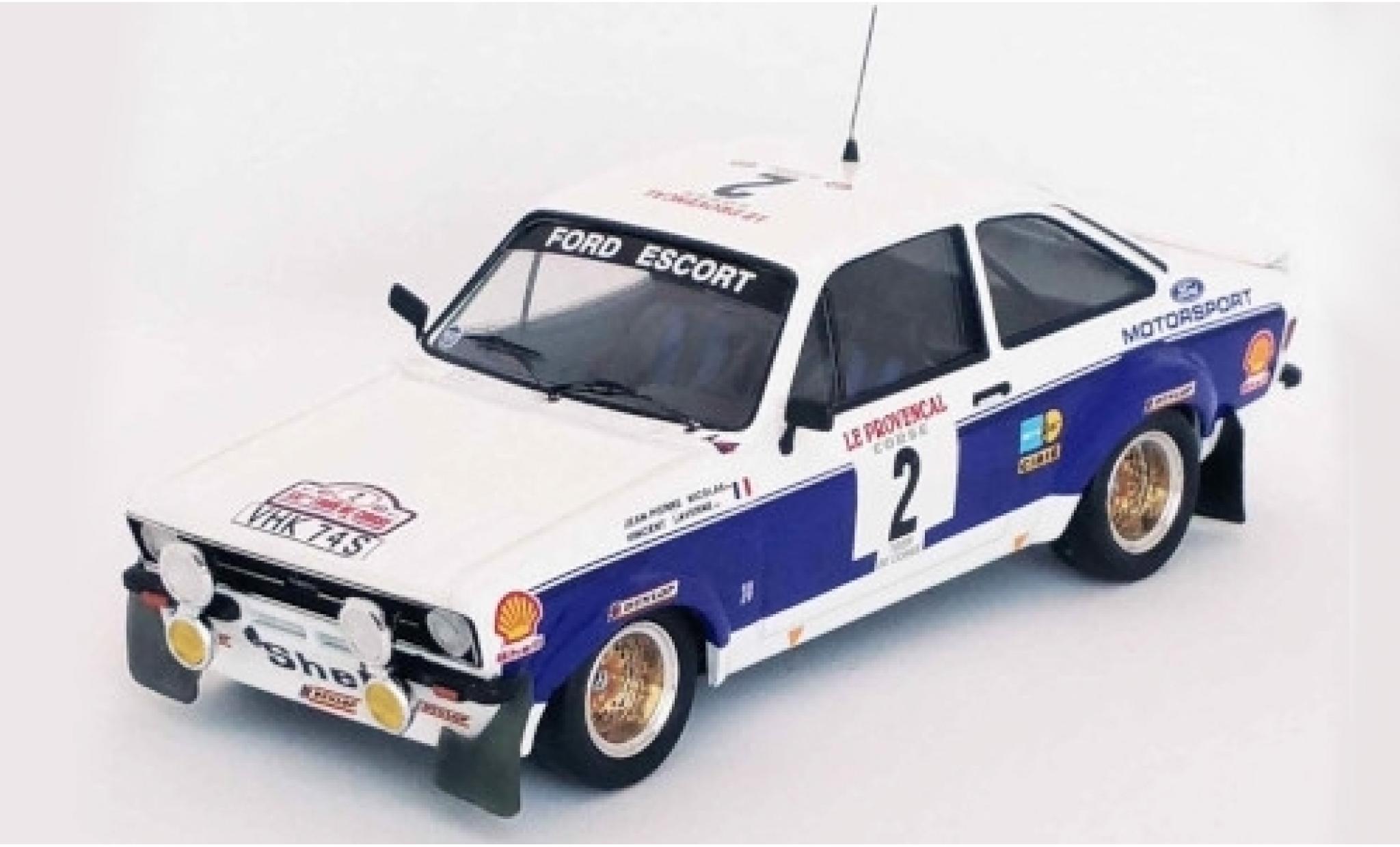 Ford Escort 1/43 Trofeu MK II RS 1800 No.2 Motorsport Rallye WM Tour de Corse 1977 J-P.Nicolas/V.Laverne modelauto