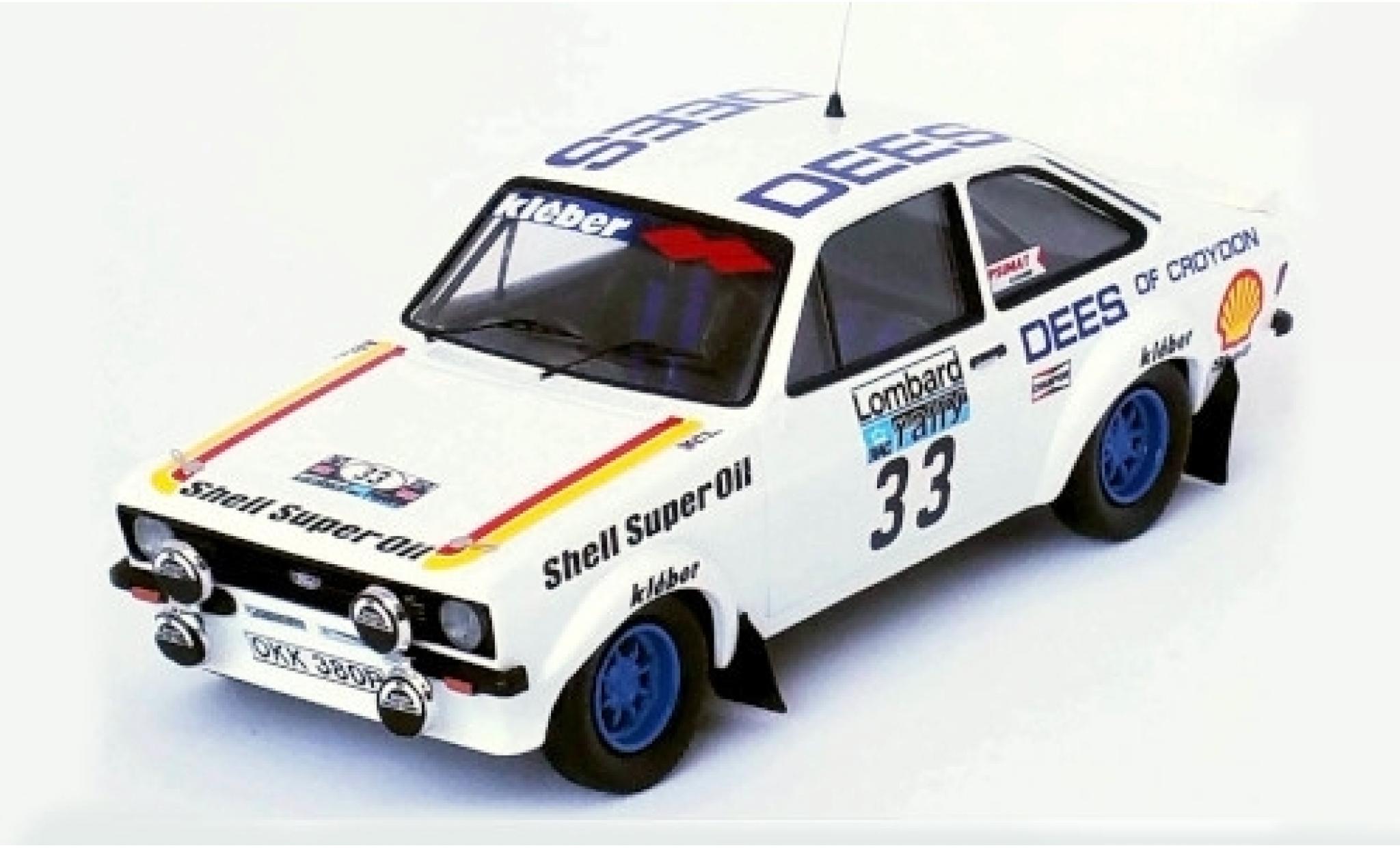 Ford Escort 1/43 Trofeu MK II RS 1800 RHD No.33 Dees of Croydon Rallye WM RAC Rallye 1980 T.Brise/P.Short modelauto