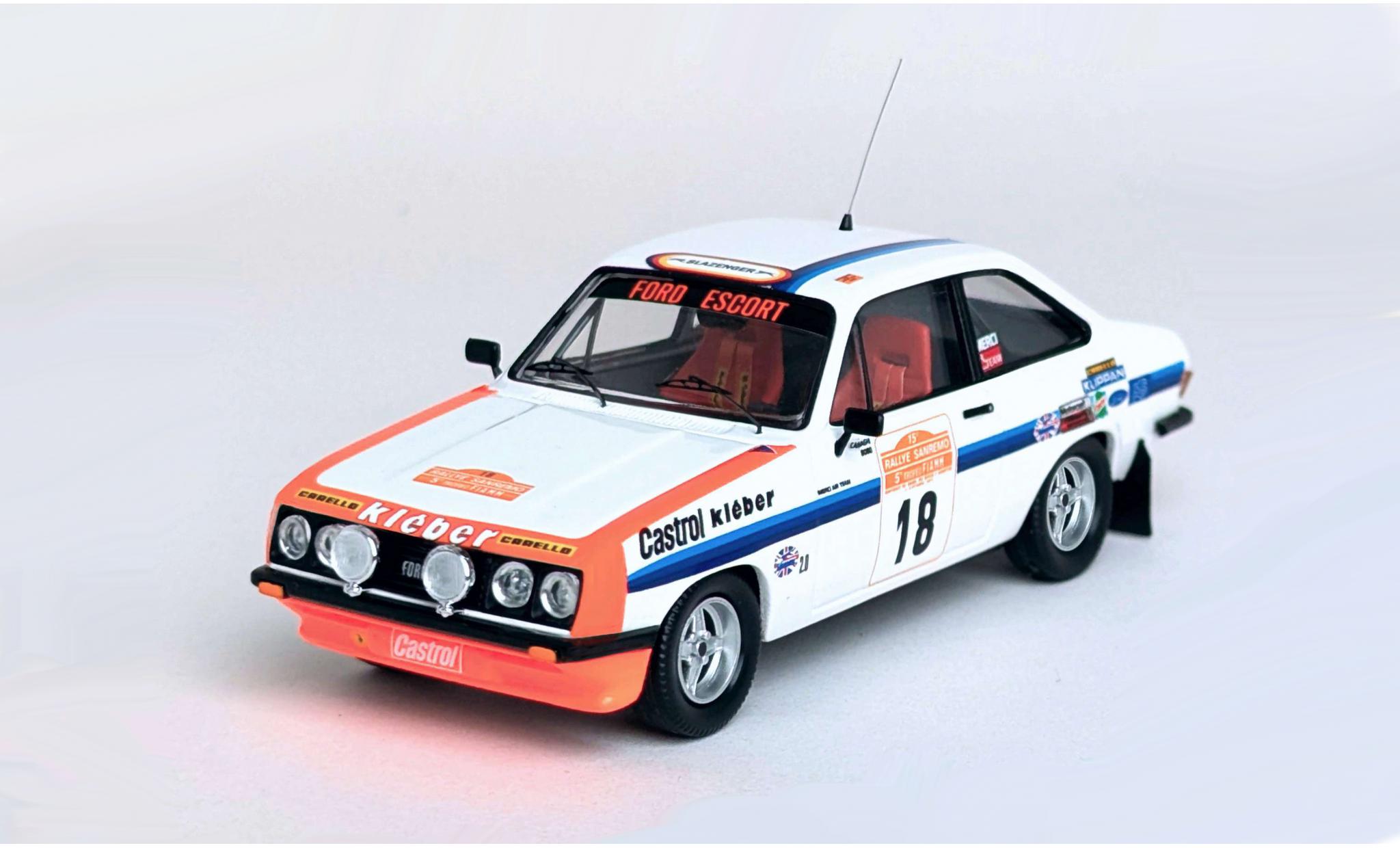 Ford Escort 1/43 Trofeu MK II RS 2000 Rally San Remo 1977 #18 1:43 modelauto