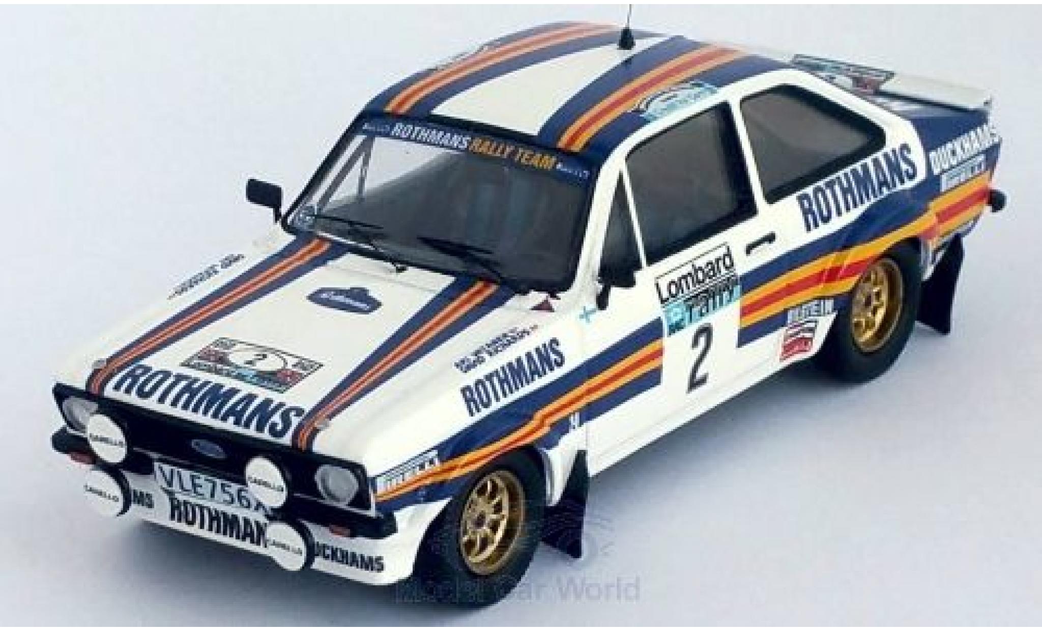 Ford Escort 1/43 Trofeu MK II RS No.2 Rothmans Rally Team Rothmans Rallye WM RAC Rallye 1981 A.Vatanen/D.Richards modelauto
