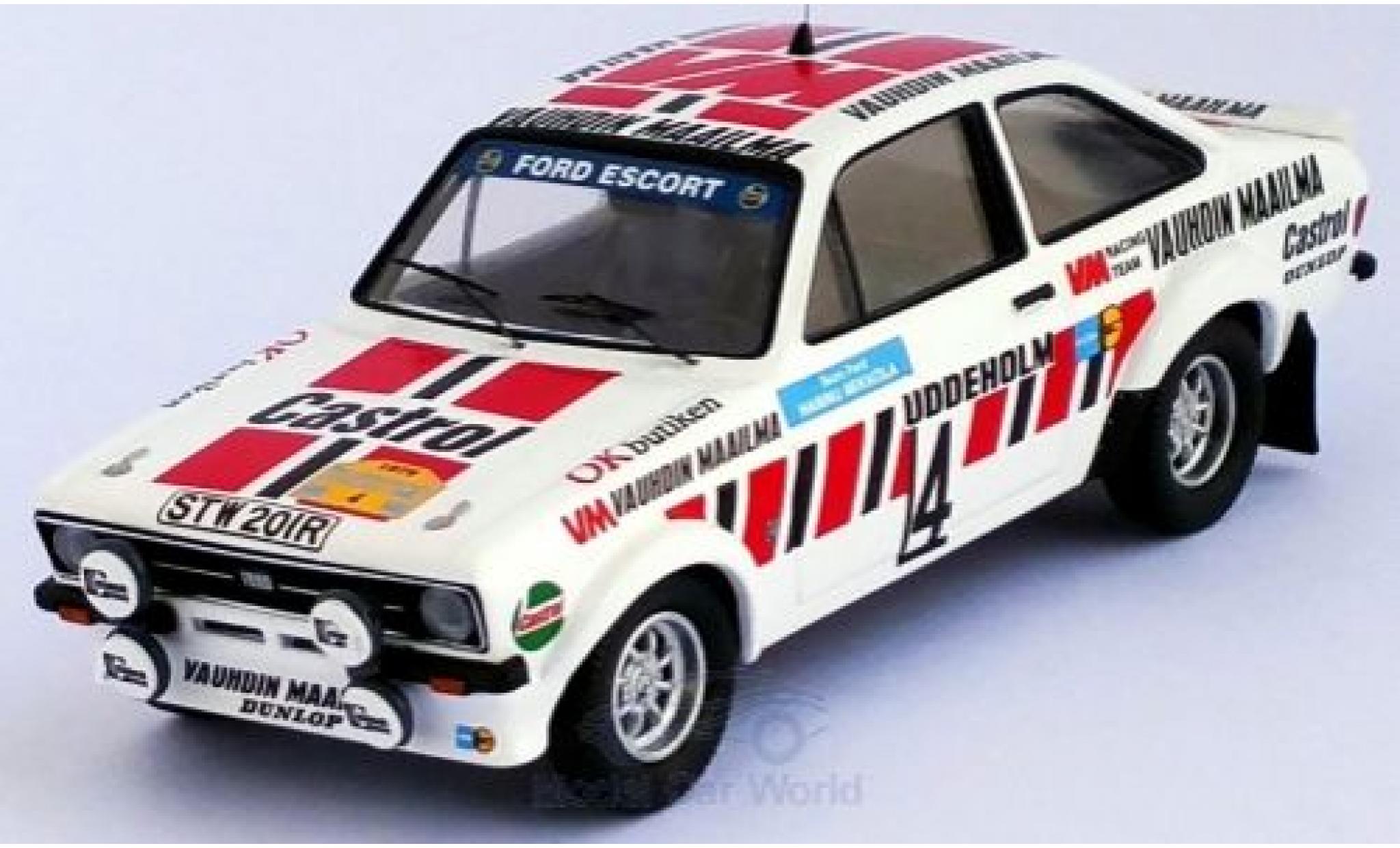Ford Escort 1/43 Trofeu MK II RS No.4 VN Vauhdin Maalilma Rallye WM Rallye Schweden 1979 H.Mikkola/A.Hertz modelauto