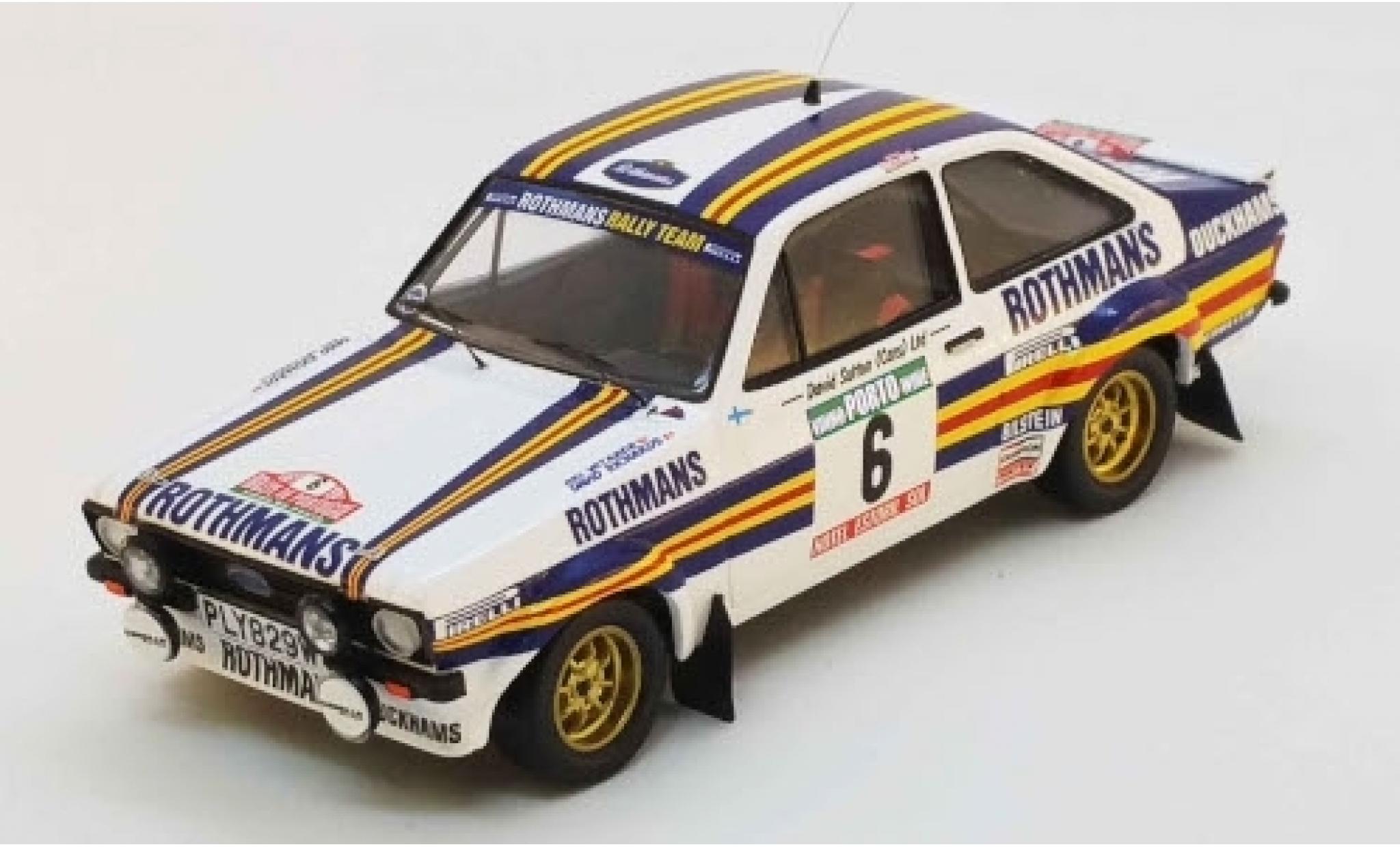 Ford Escort 1/43 Trofeu MK II RS No.6 Rothmans Rallye WM Rally Portugal 1981 A.Vatanen/D.Richards modelauto