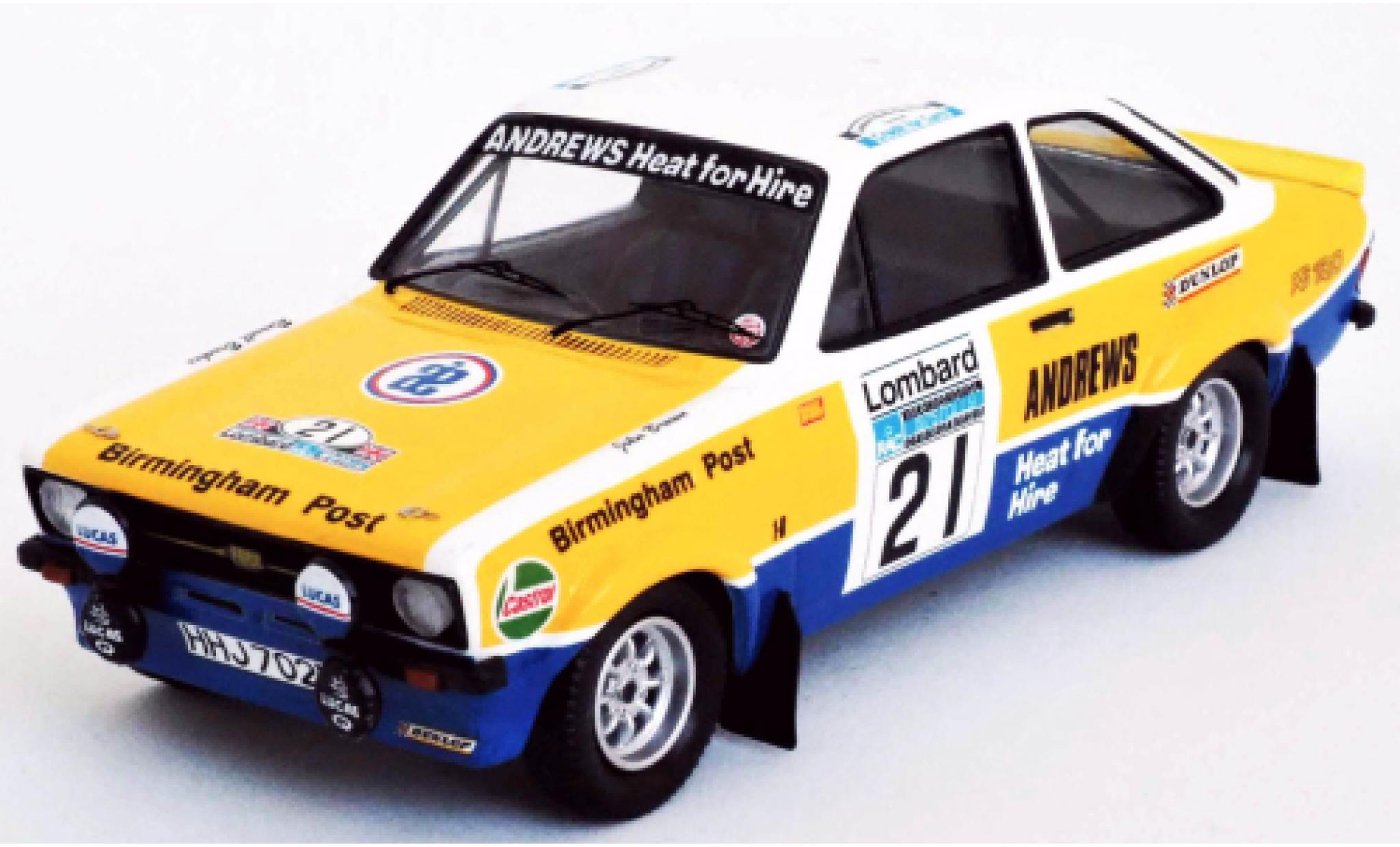 Ford Escort 1/43 Trofeu MkII RS 1800 RHD No.21 Andrews Rallye WM RAC Rally 1975 R.Brookes/J.Brown modelauto