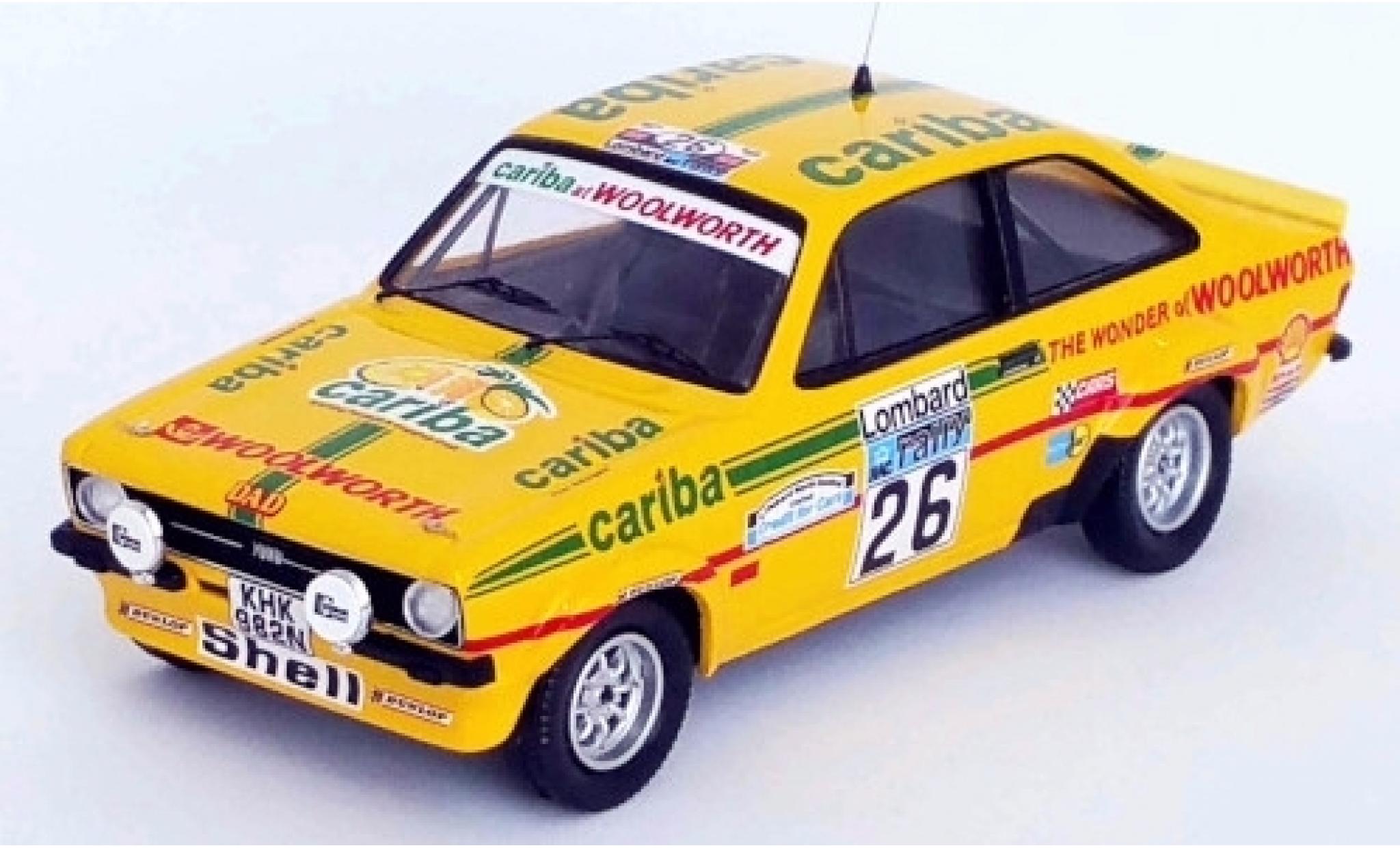 Ford Escort 1/43 Trofeu MKII RS 1800 RHD No.26 Cariba Rallye WM RAC Rally 1977 A.Dawson/A.Marriott modelauto