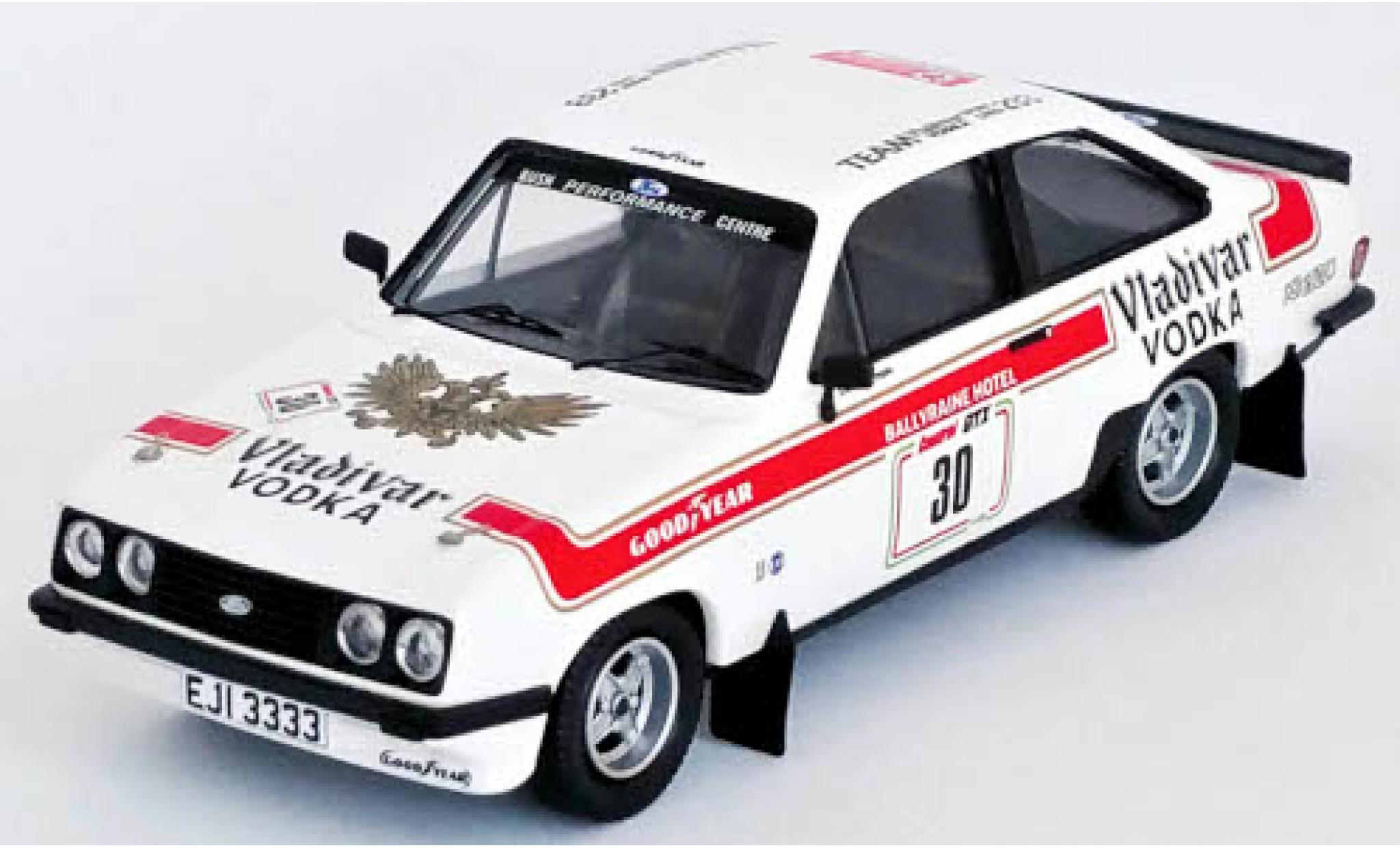 Ford Escort 1/43 Trofeu MkII RS2000 RHD No.30 Bush Performance Center Vladivar Vodka Rallye Donegal 1979 J.Lyons/T.Semple modelauto