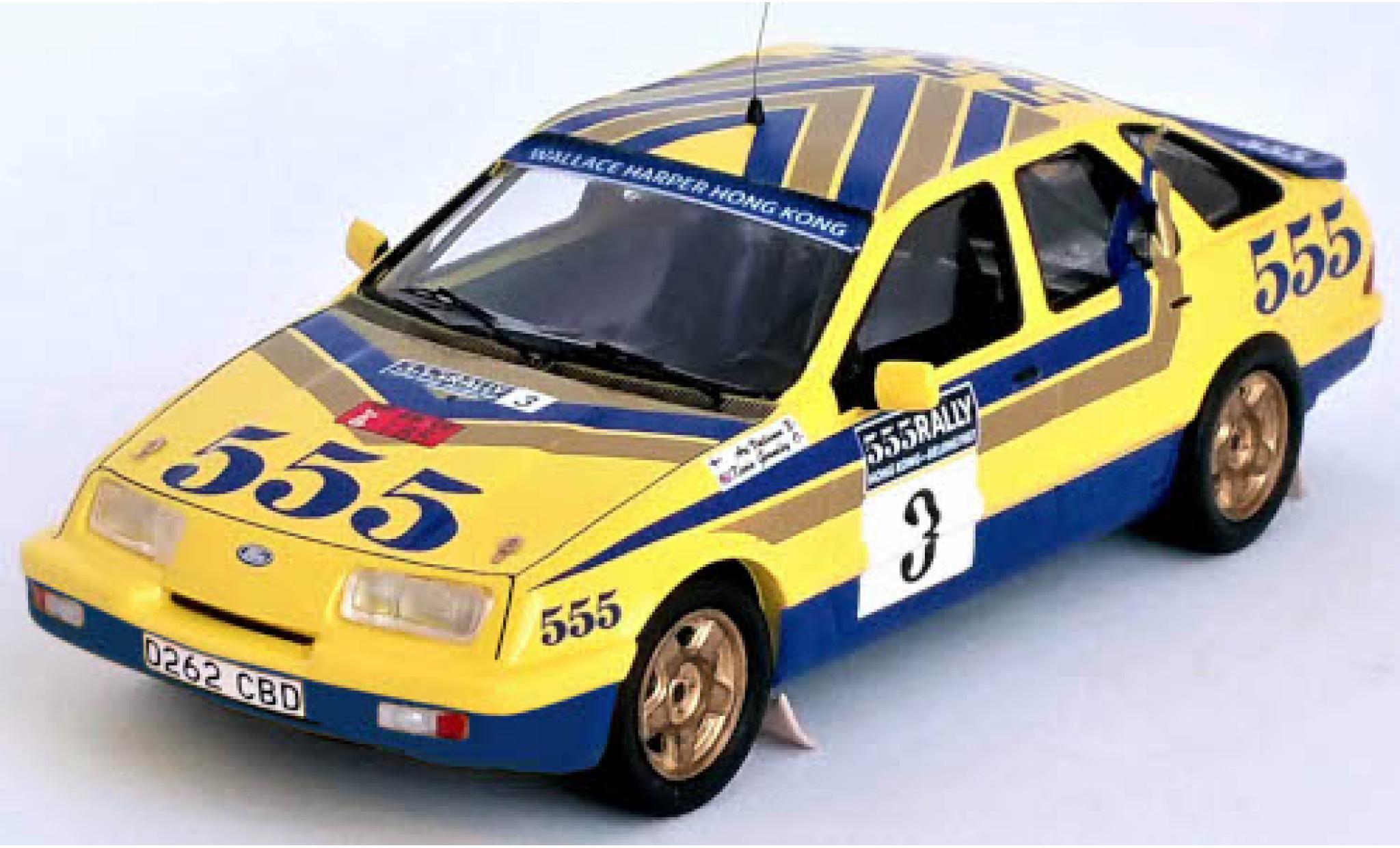 Ford Sierra 1/43 Trofeu XR4x4 No.3 555 Rallye Hong Kong - Peking 1987 A.Vatanen/K.Gormley modelauto