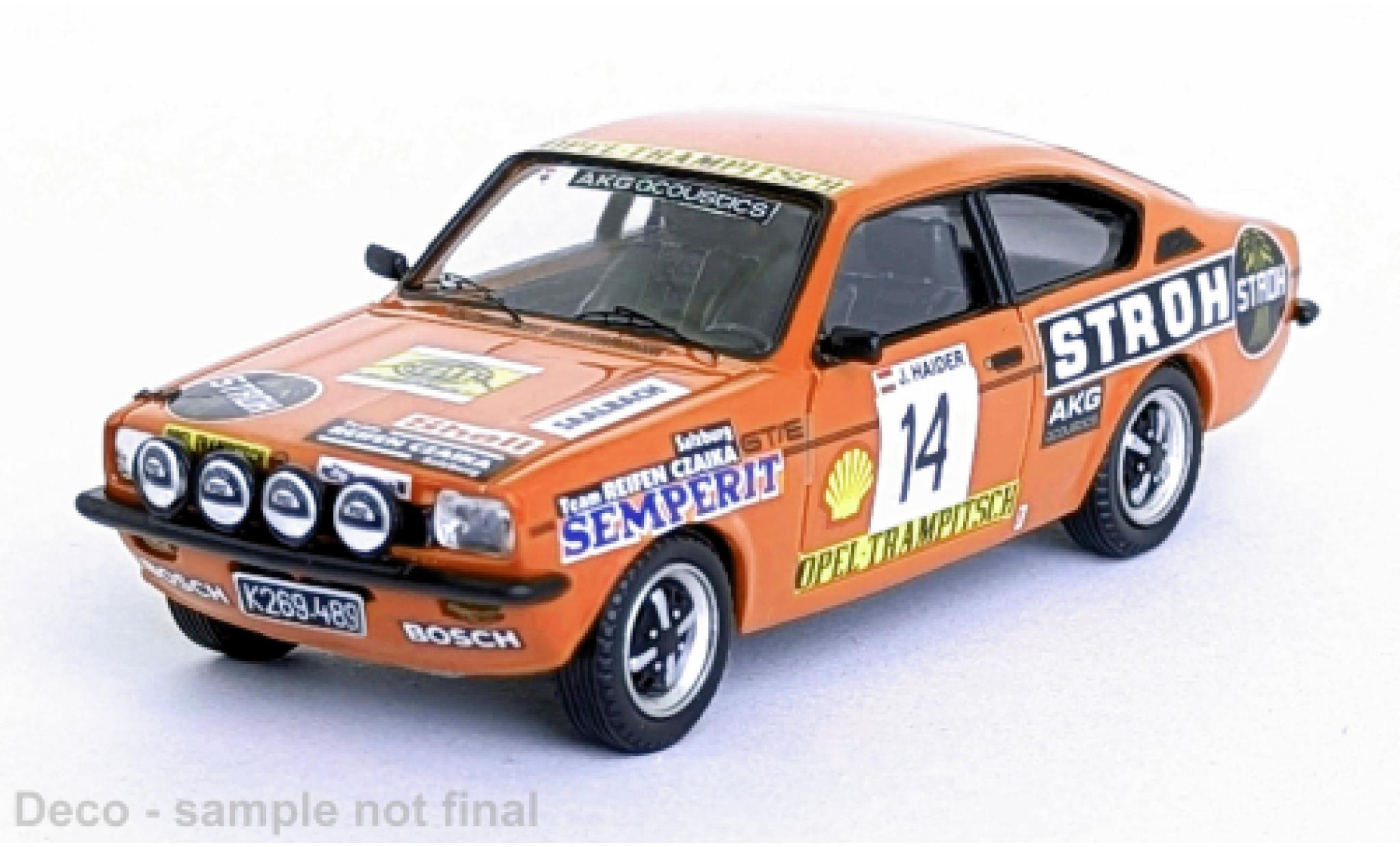 Opel Kadett 1/43 Trofeu GT/E J&auml;nner Rally 1977 #14 1:43 modelauto