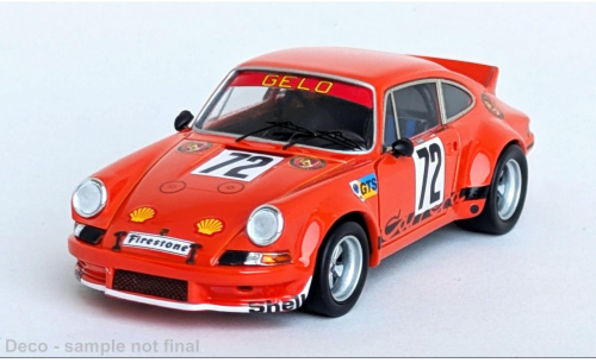 Porsche 930 RSR 1/43 Trofeu 911 Carrera oranje 24h Le Mans 1974 #72 1:43 modelauto