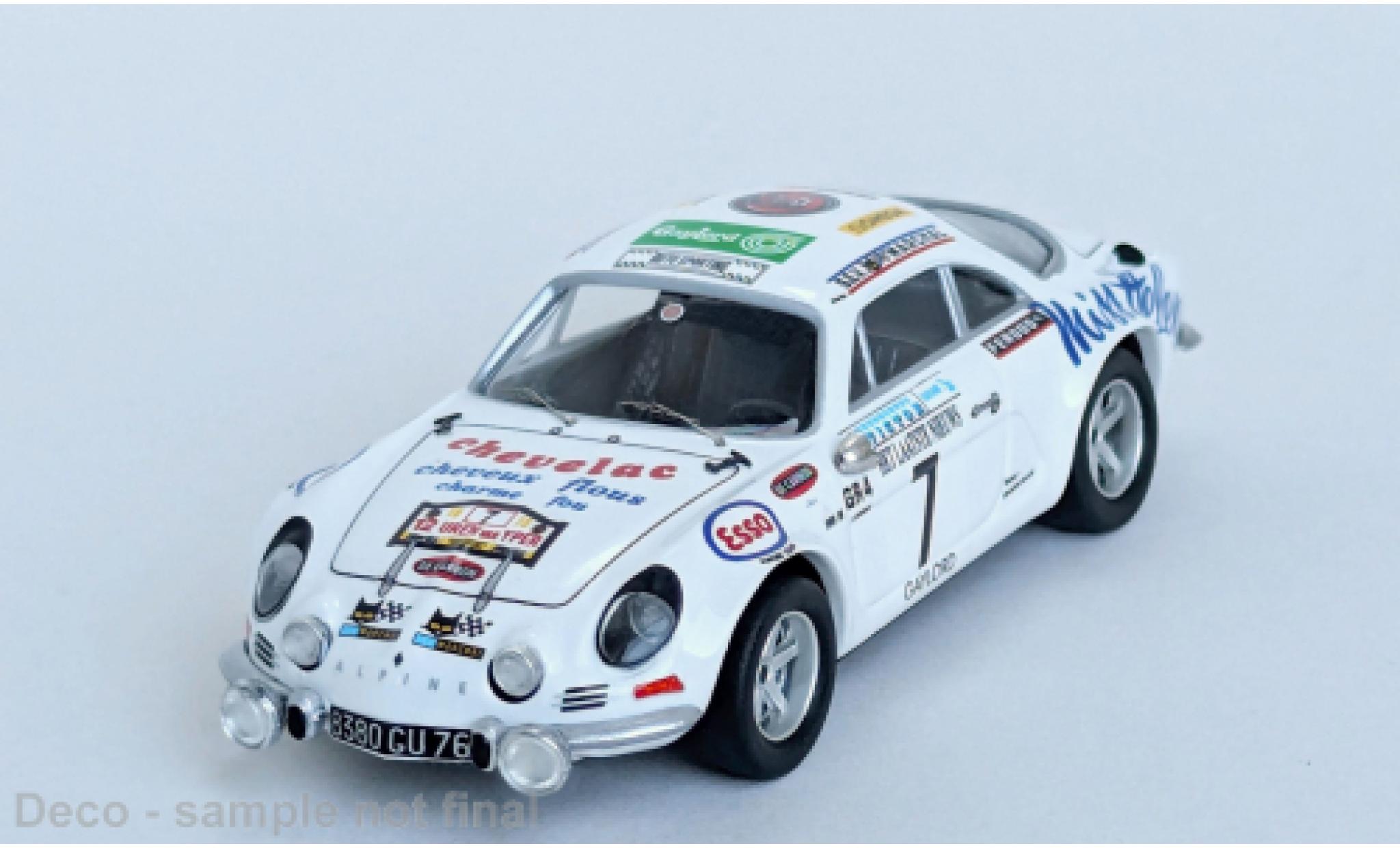 Alpine A110 1/43 Trofeu Renault Rally Ypres 1973 #7 1:43 modelauto