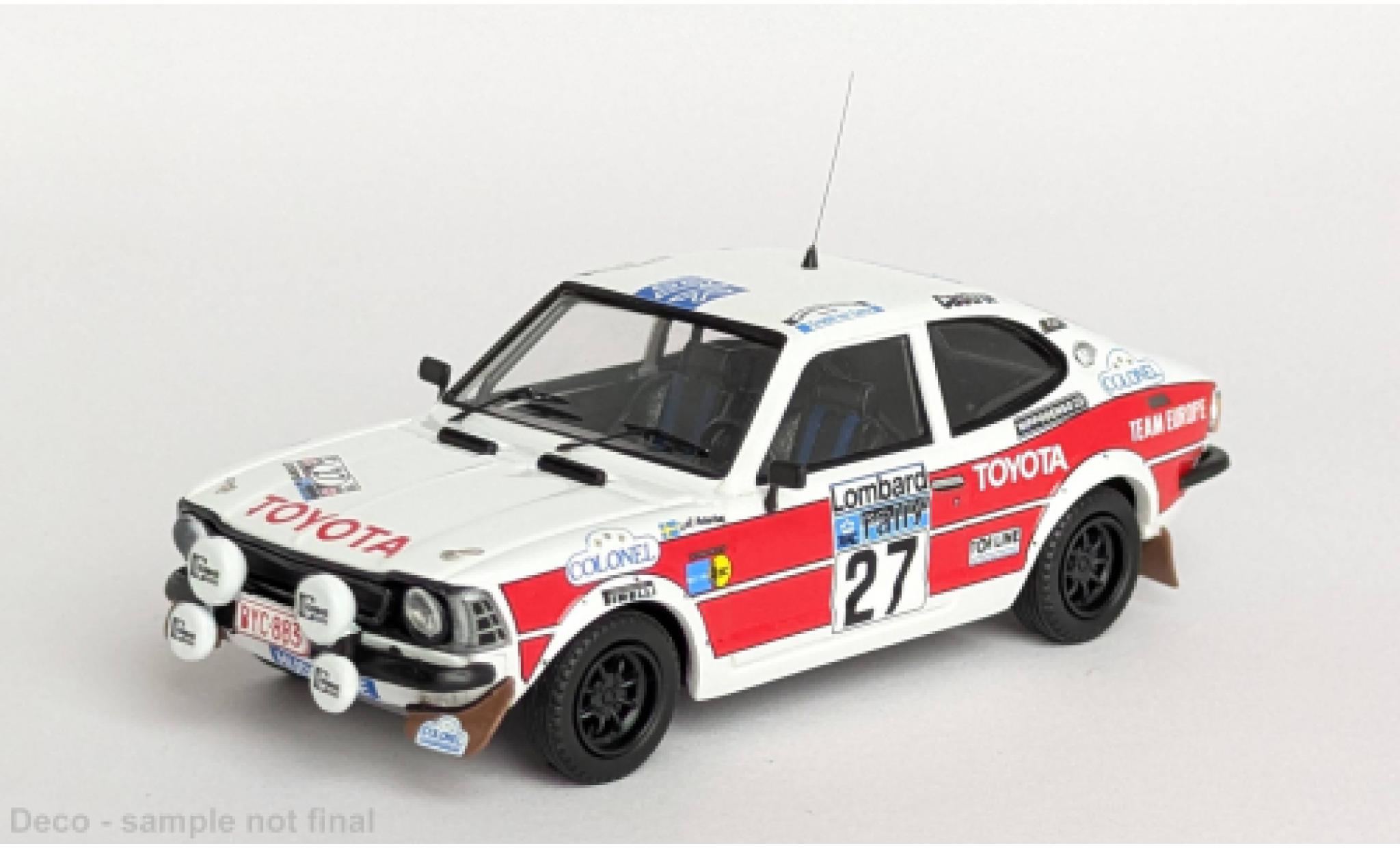 Toyota Corolla 1/43 Trofeu Levin RAC Rally 1977 #27 1:43 modelauto