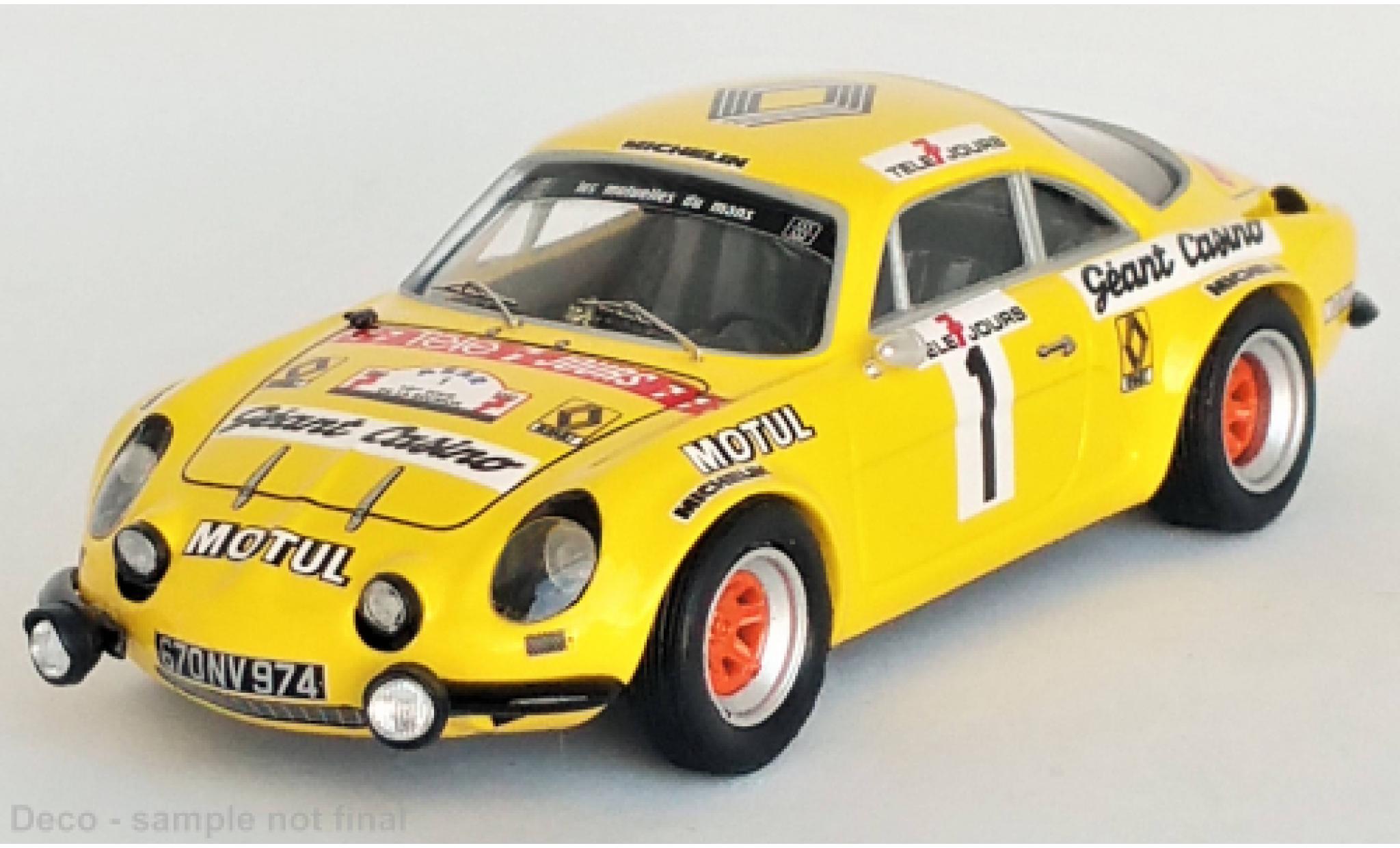 Alpine A110 1/43 Trofeu Renault No.1 Tour de la Reunion 1979 modelauto