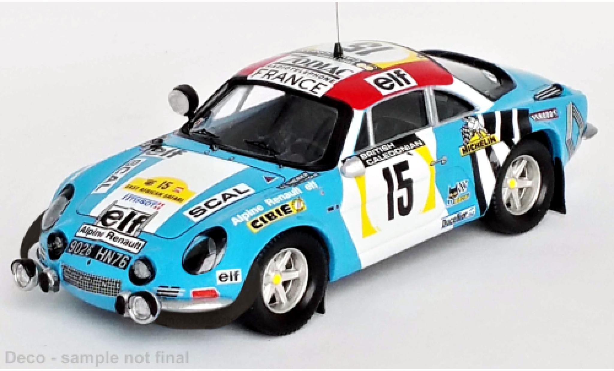 Alpine A110 1/43 Trofeu Renault No.15 Rallye WM Safari Rallye 1974 modelauto