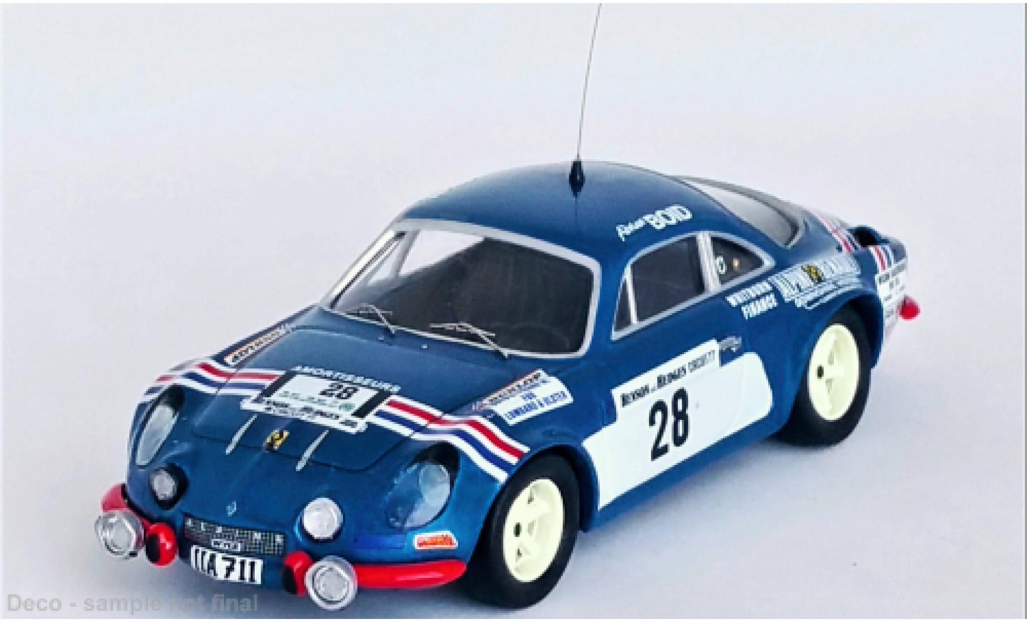 Alpine A110 1/43 Trofeu Renault No.28 Circuit of Irland 1977 modelauto