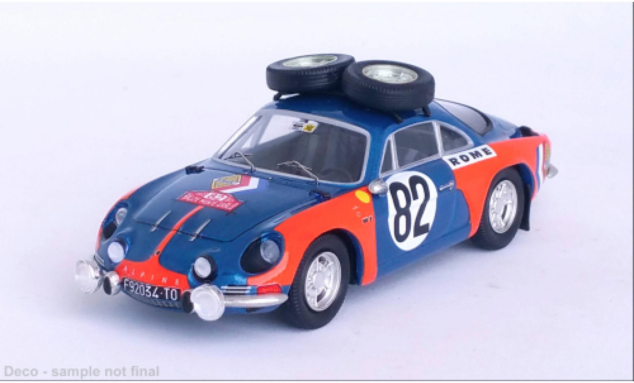 Alpine A110 1/43 Trofeu Renault No.82 Rallye WM Rallye Monte Carlo 1973 modelauto
