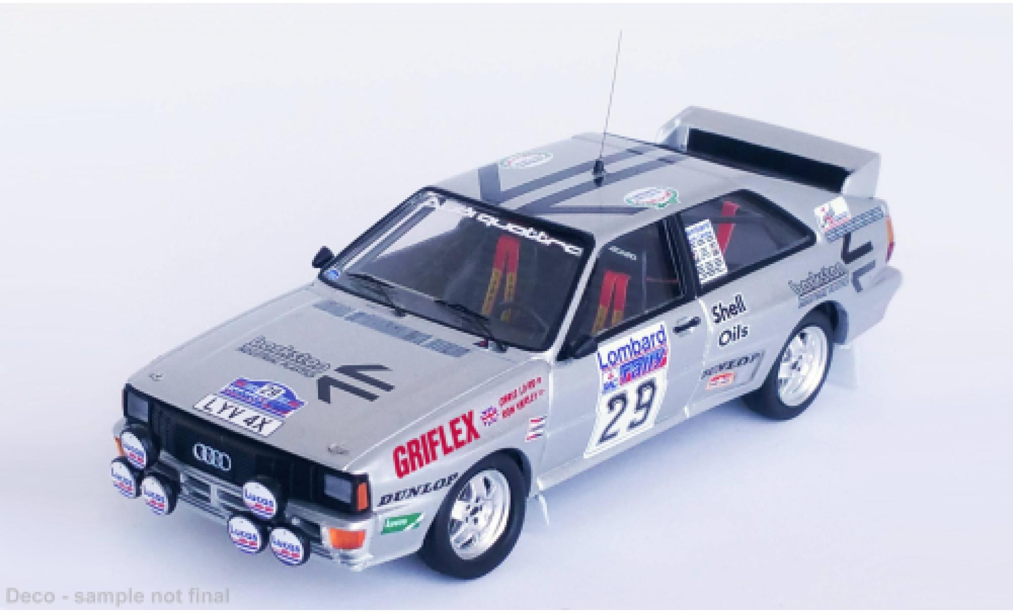 Audi Quattro 1/43 Trofeu No.29 Rallye WM RAC Rallye 1984 modelauto