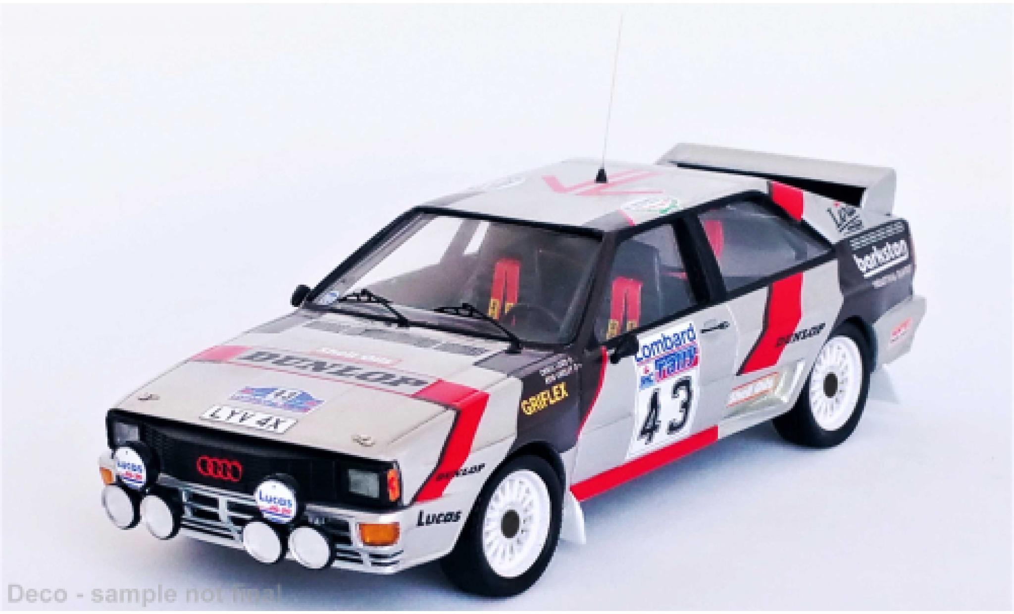 Audi Quattro 1/43 Trofeu No.43 Rallye WM RAC Rallye 1985 modelauto