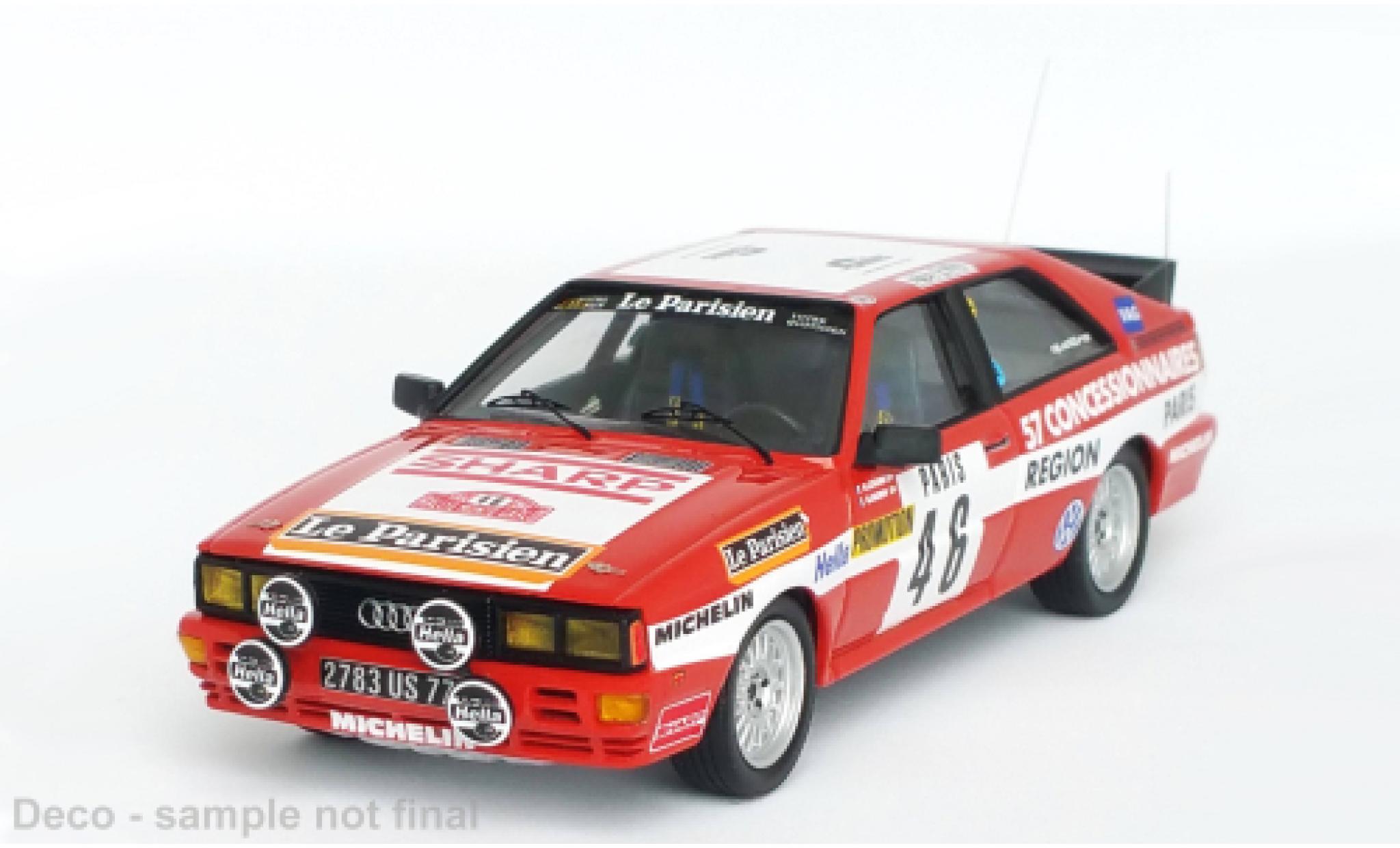 Audi Quattro 1/43 Trofeu No.46 Rallye WM Rallye Monte Carlo 1982 modelauto