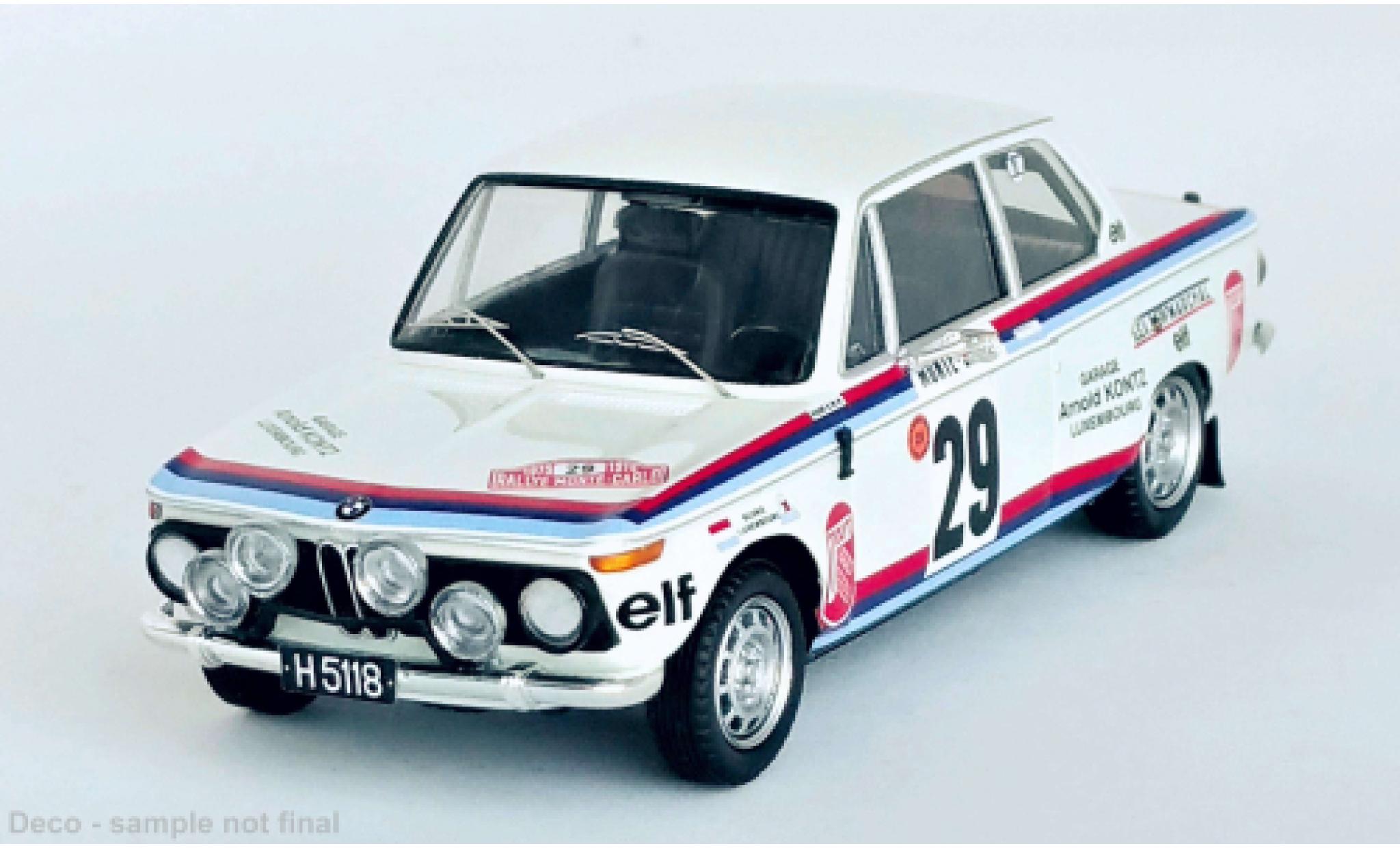 Bmw 2002 1/43 Trofeu Ti No.29 Rallye WM Rallye Monte Carlo 1975 modelauto