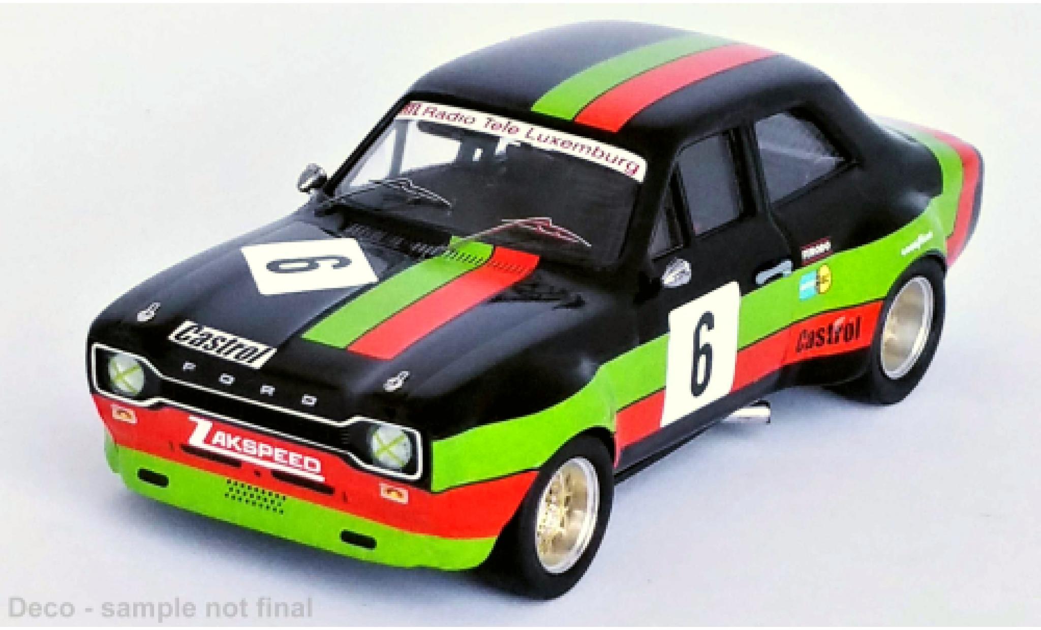 Ford Escort 1/43 Trofeu MK I No.6 Castrol DRM Kassel-Calden 1975 modelauto