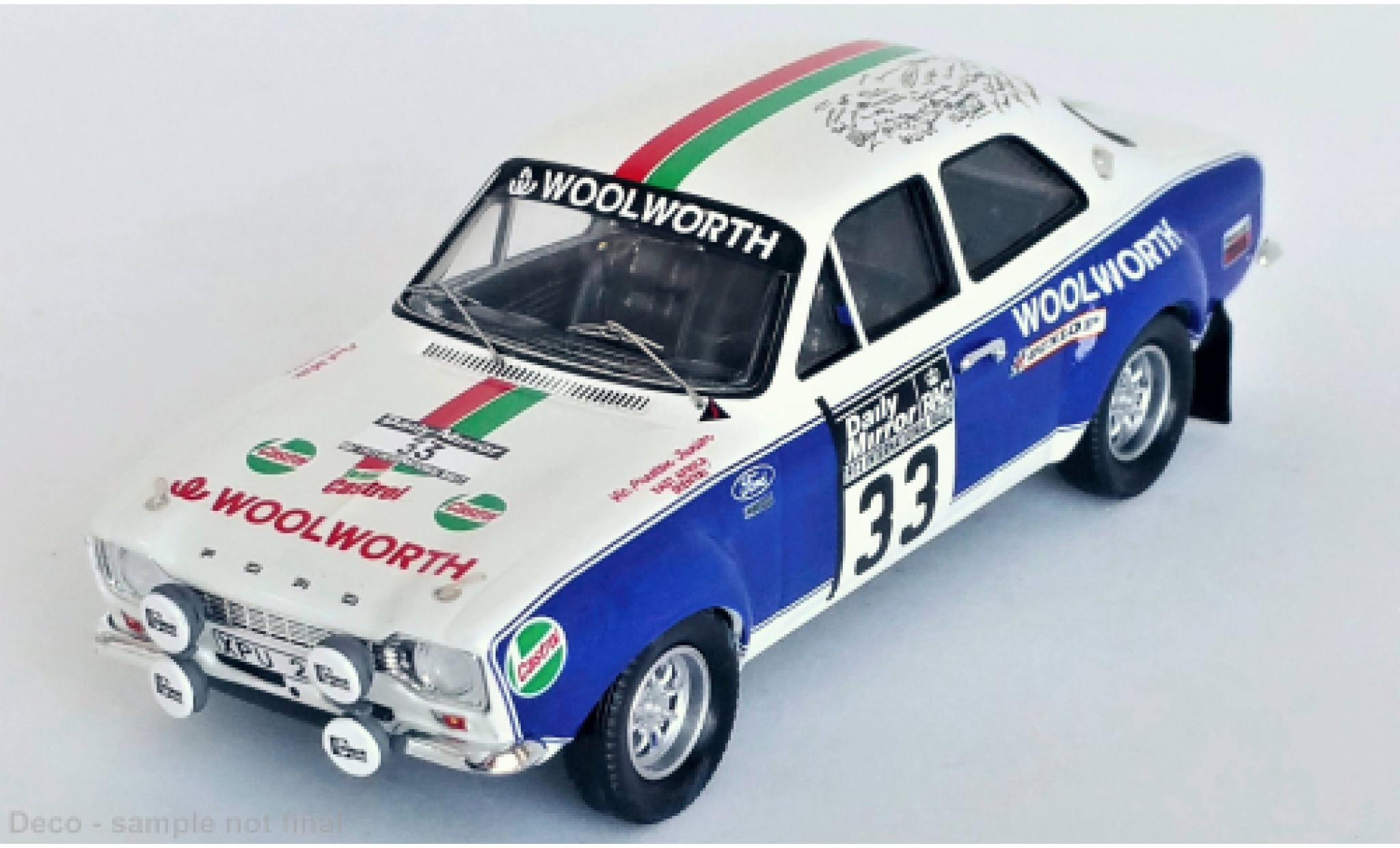 Ford Escort 1/43 Trofeu MK I RS 1600 No.33 Woolworth Rallye WM RAC Rallye 1973 modelauto