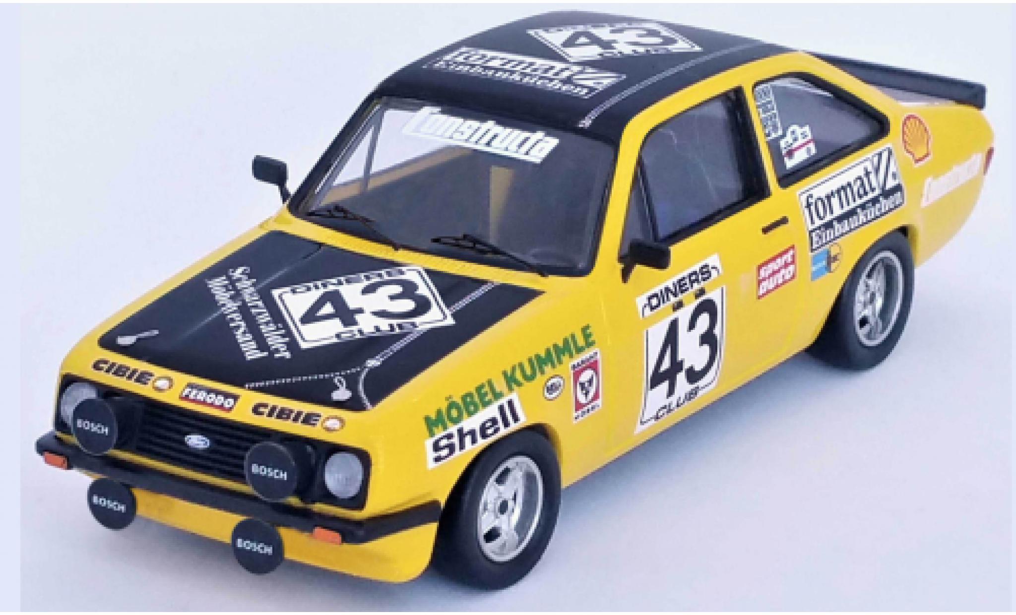 Ford Escort 1/43 Trofeu MK II RS 2000 No.43 H.Kummle 1980 modelauto